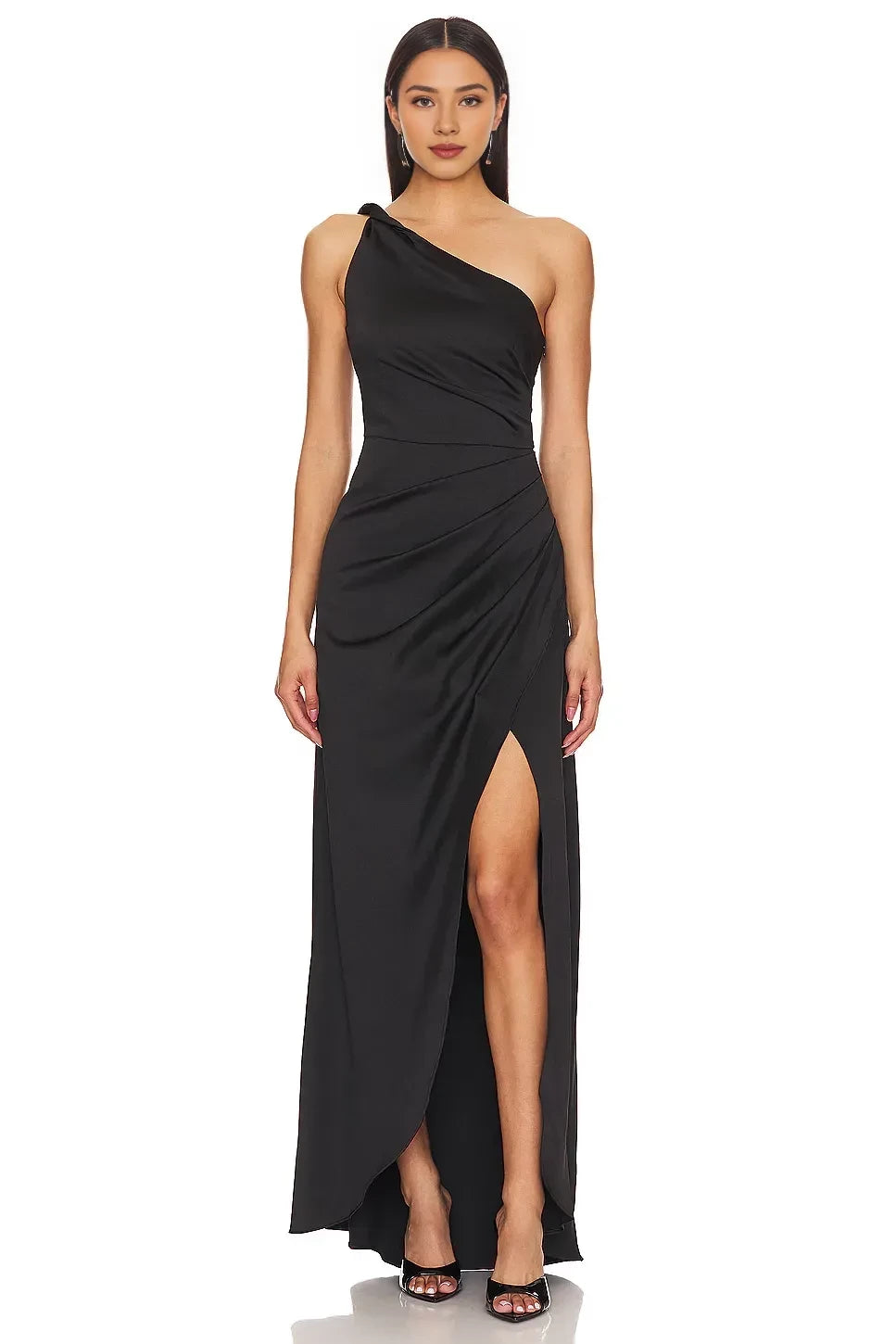 Stylish Sheath One Shoulder Sleeveless Zipper Back Floor Length Evening Dress