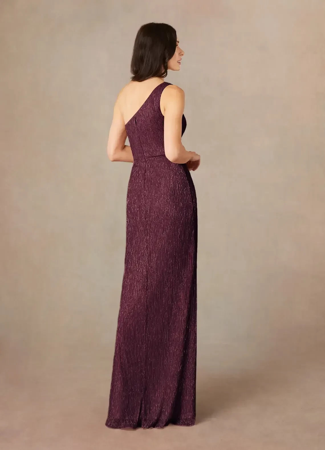 Stylish Sheath One Shoulder Sleeveless Zipper Back Floor Length Mother of the Bride Dress