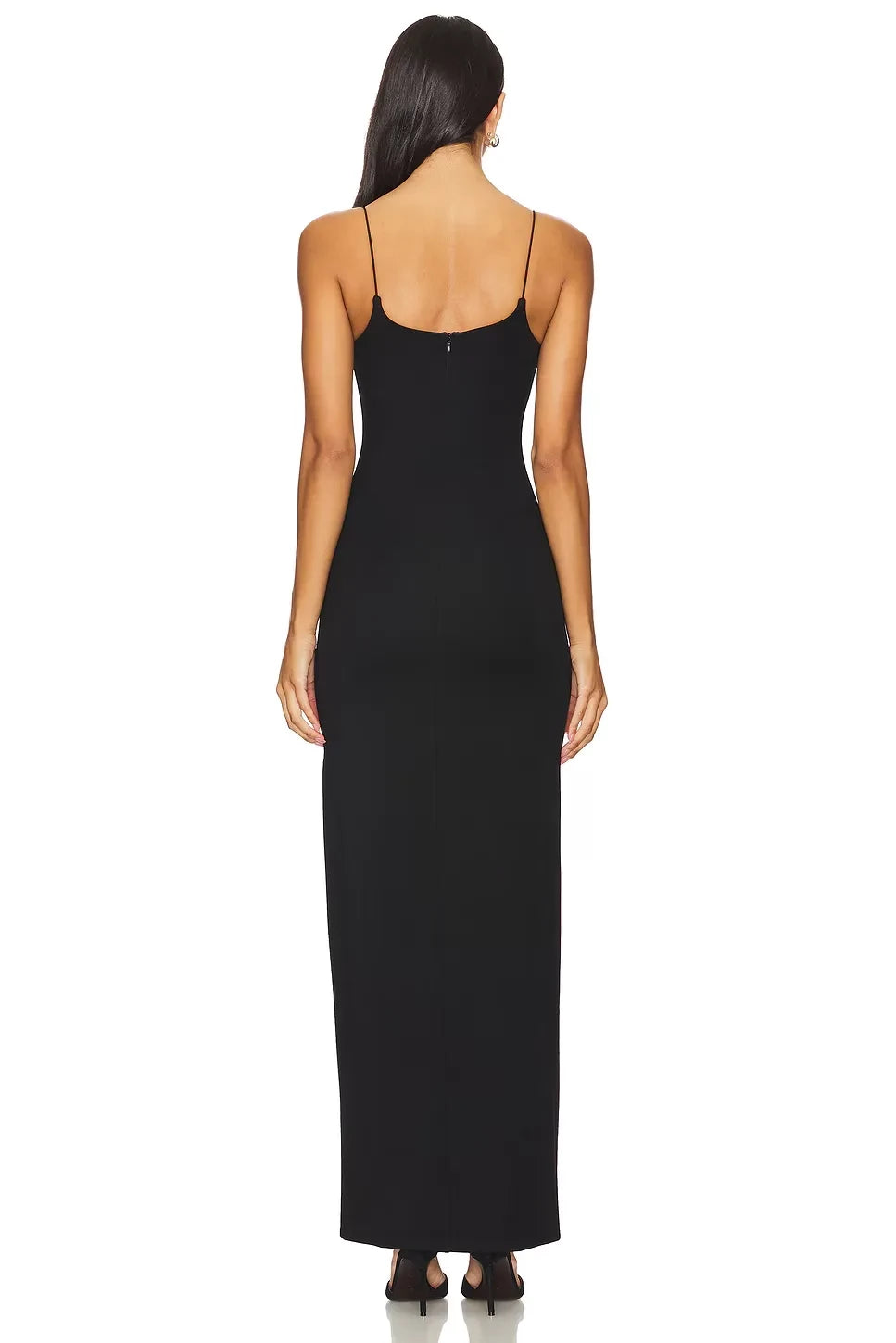 Stylish Sheath Sweetheart Neck Sleeveless Zip Back Slit Front Floor Length Evening Dress