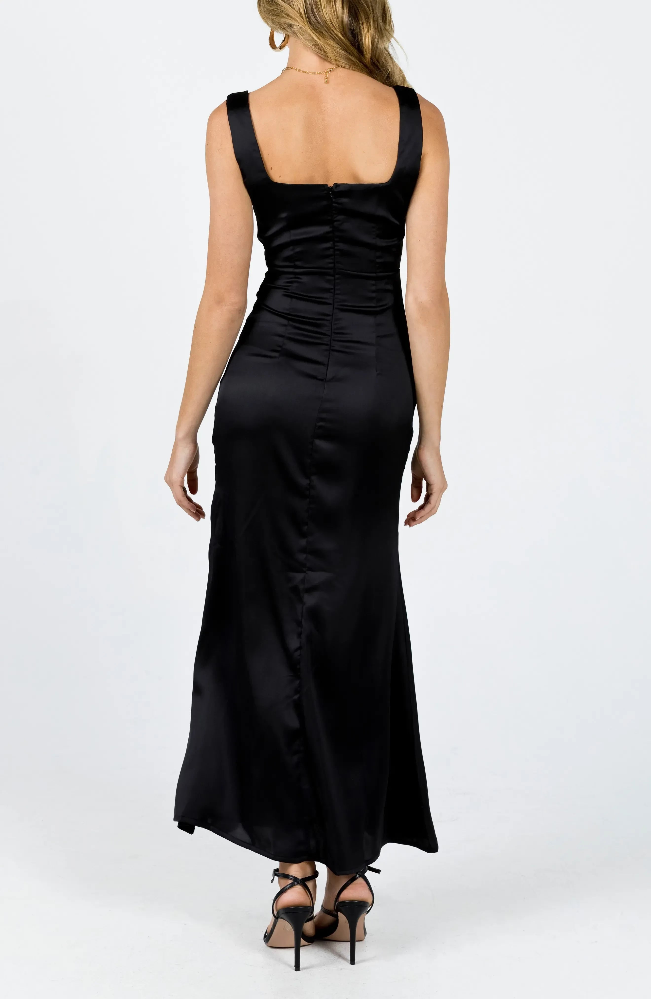 Stylish Sheath V Neck Sleeveless Zipper Back Floor Length Evening Dress