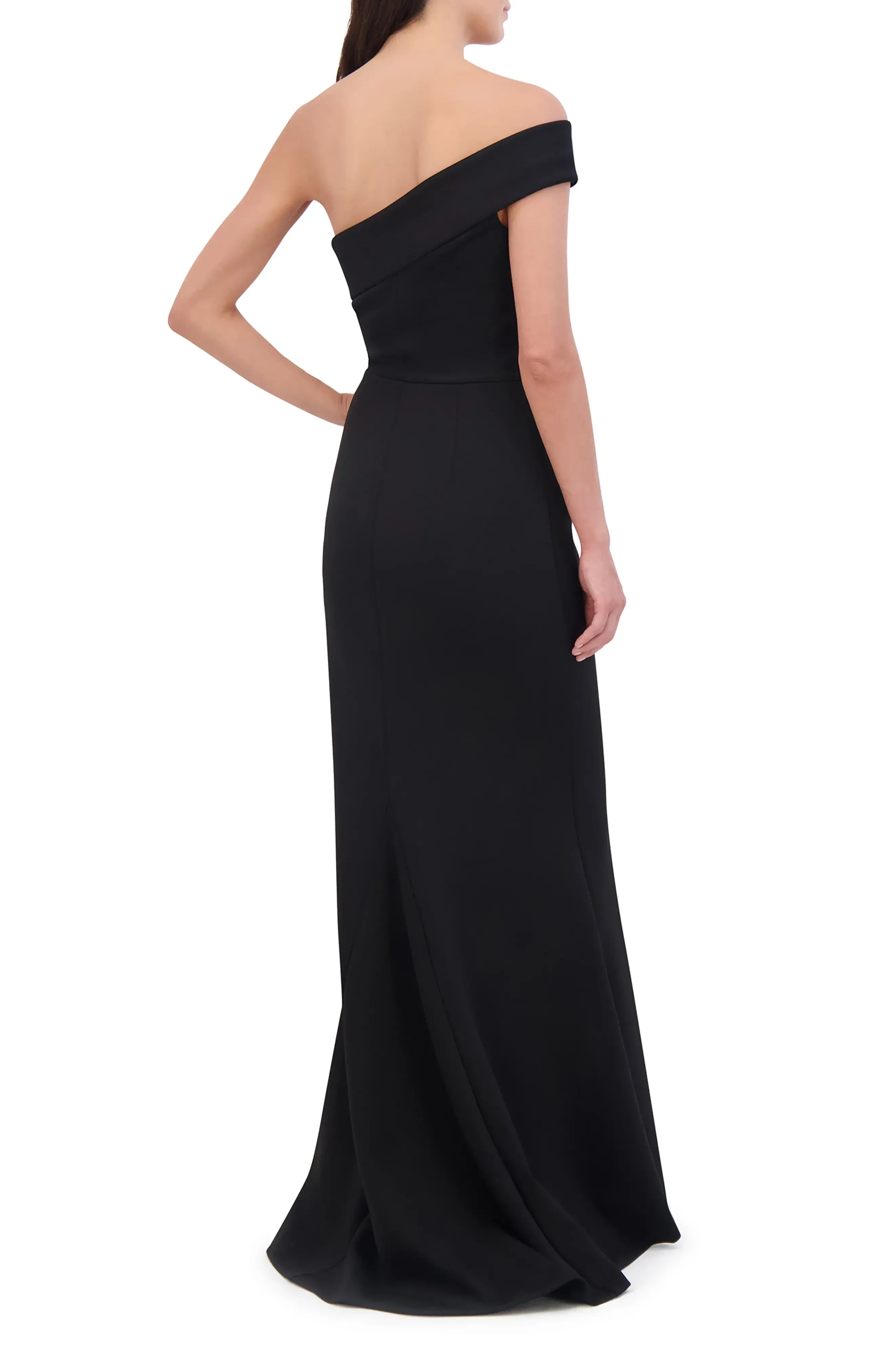 Stylish Trumpet One Shoulder Sleeveless Open Back Floor Length Bridesmaid Dress