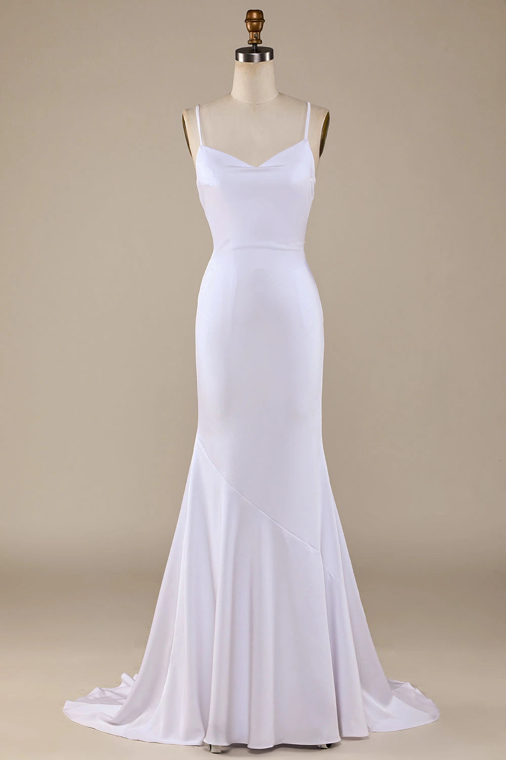 Sultry Mermaid Sweetheart Neck Sleeveless Lace Up Back Floor Length Wedding Dress
