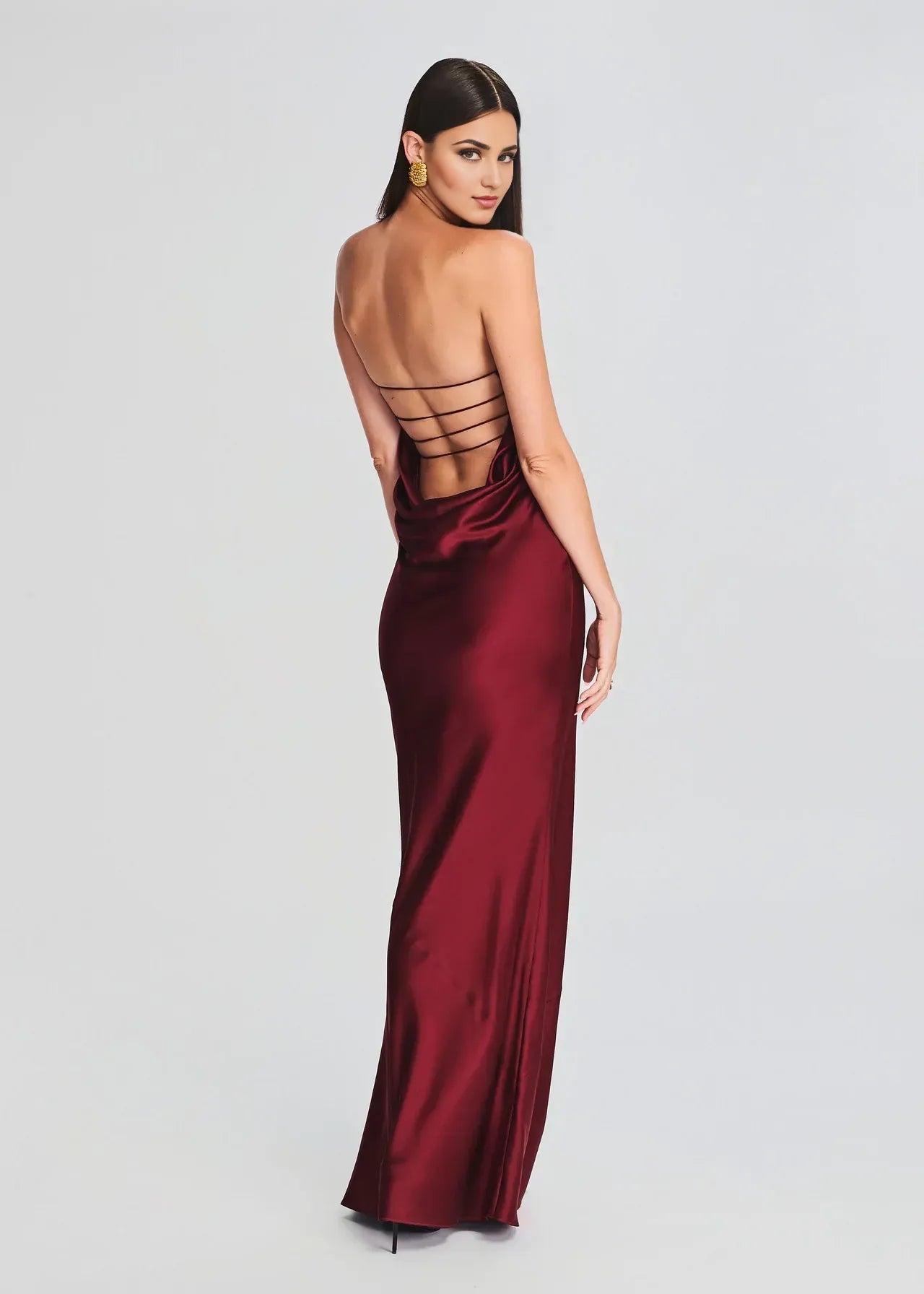 Sultry Sheath Strapless Sleeveless Multi Strap Back Floor Length Plus Size Prom Dress