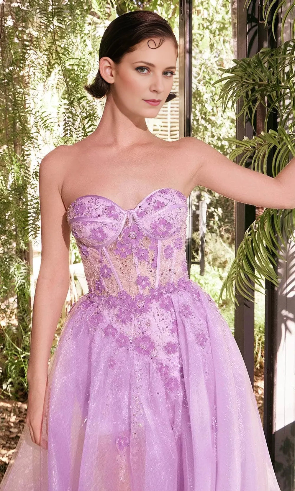 Sweetheart Floral Beaded Ball Strapless Sleeveless Off the shoulder Floor length Cocktail Dress Homecoming Dress Evening Dress Party Dress Prom Dress