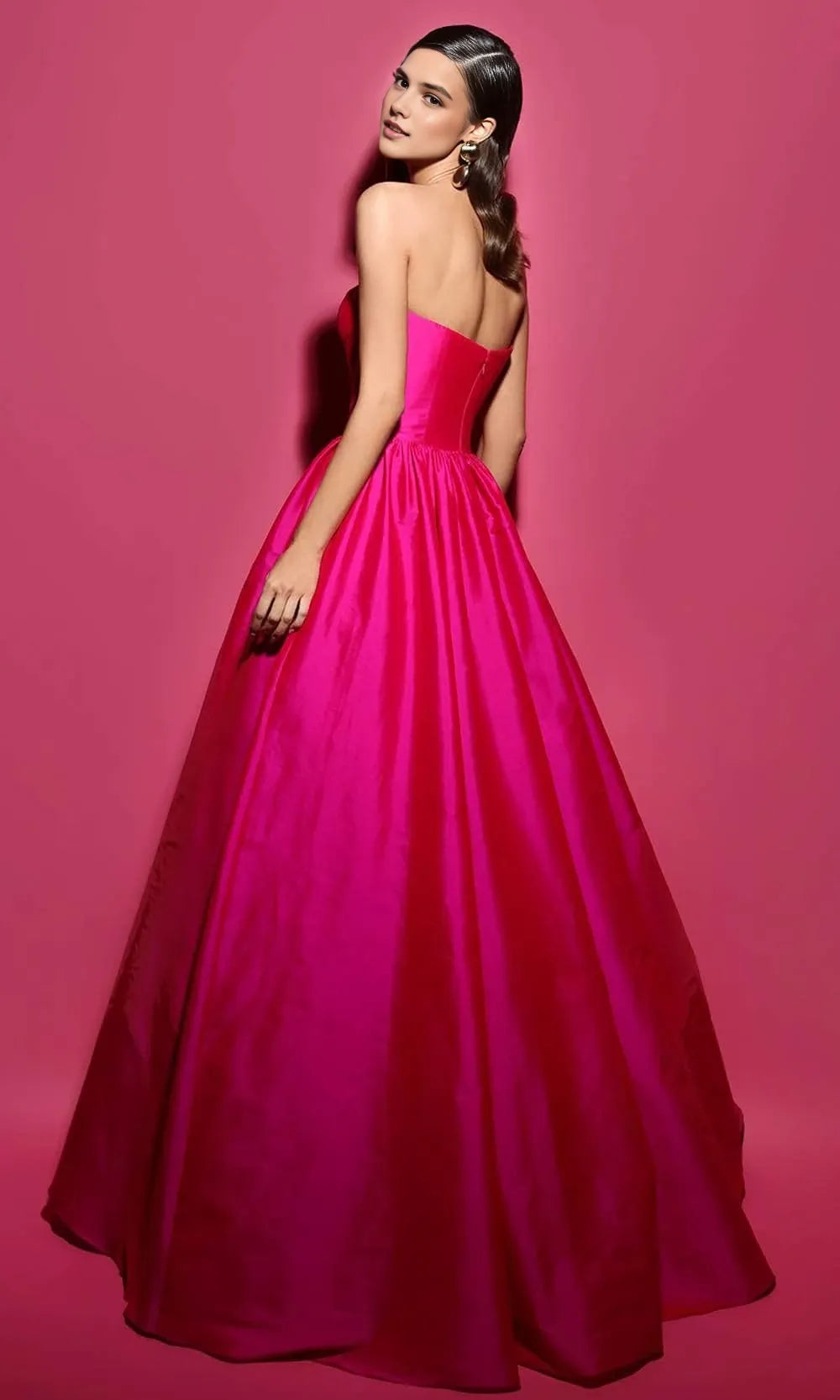 Sweetheart Sleeveless A-Line Romantic Fuchsia Off the shoulder Floor length Prom Dress For Sale For Women