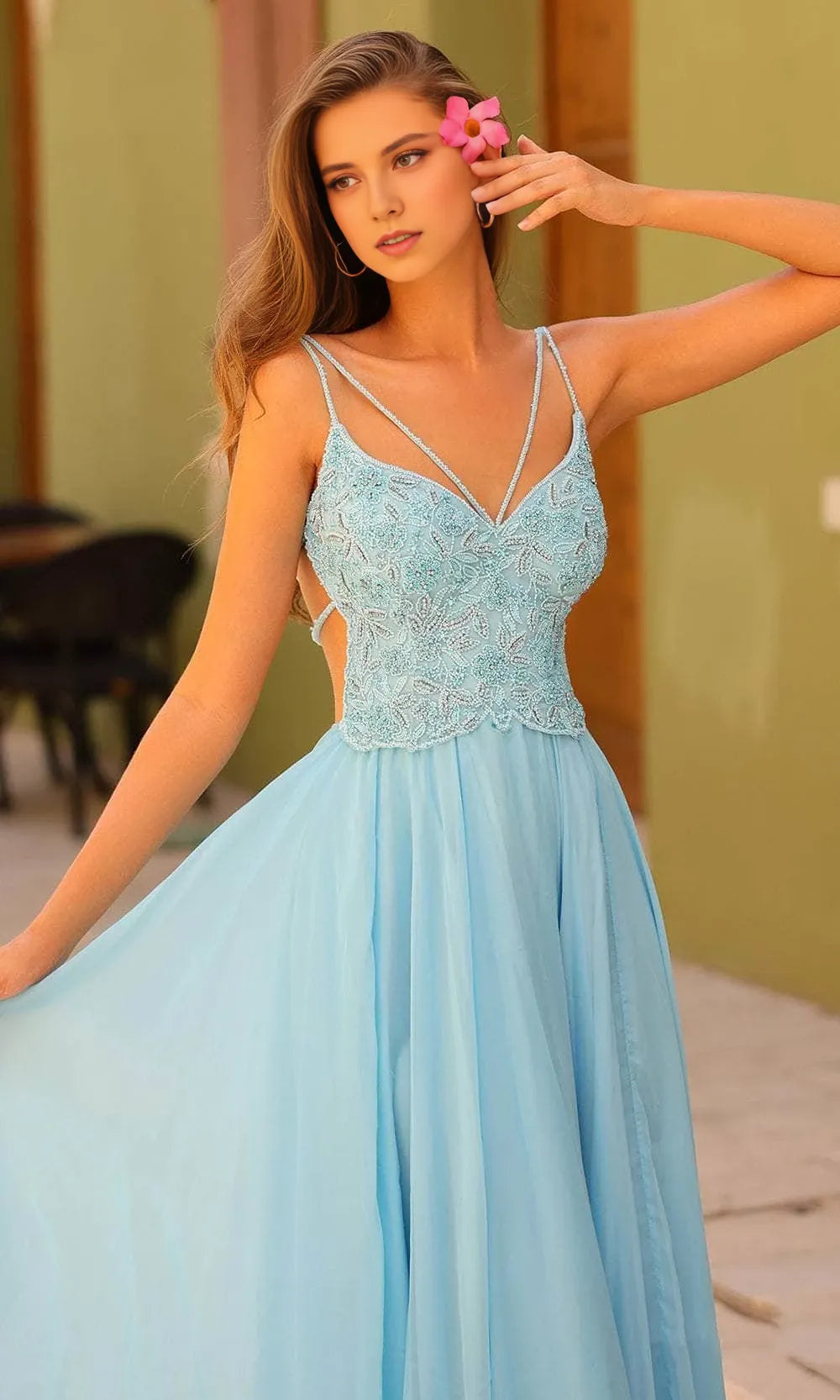 Sweetheart Sleeveless A-Line Unique Off the shoulder Floor length Prom Dress Hot Sale For Women