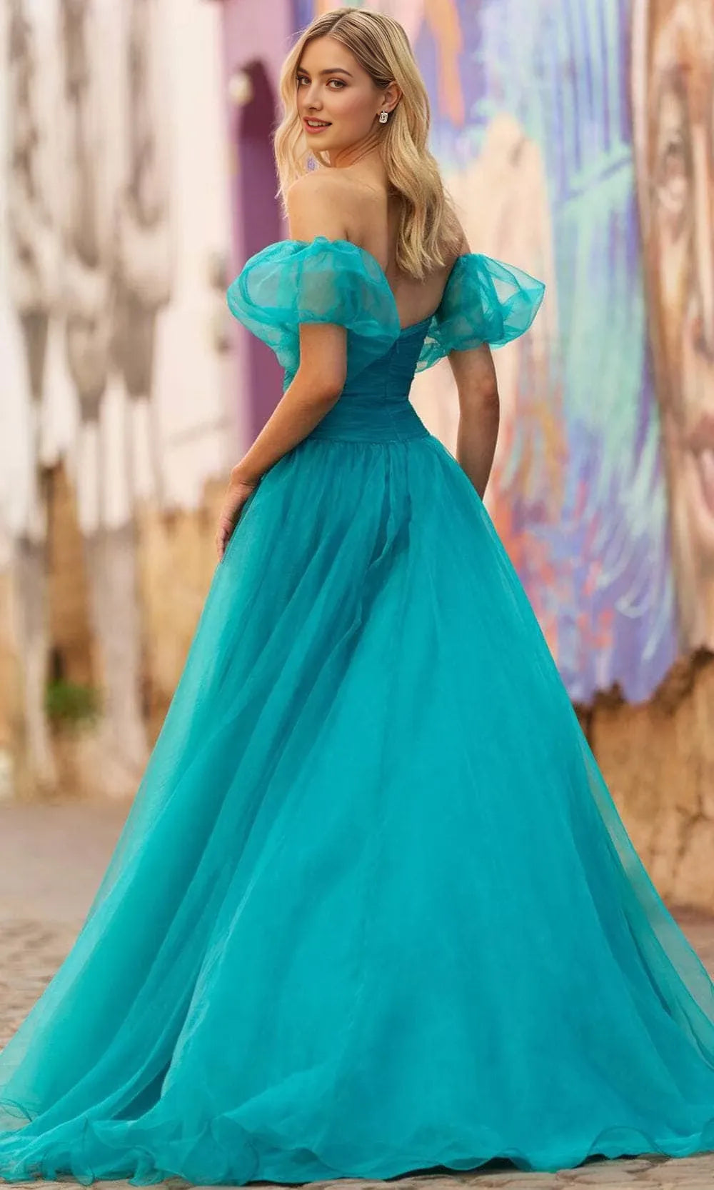 Sweetheart Sleeveless A-line Pretty Off the shoulder Floor length Prom Dress Hot Sale For Ladies