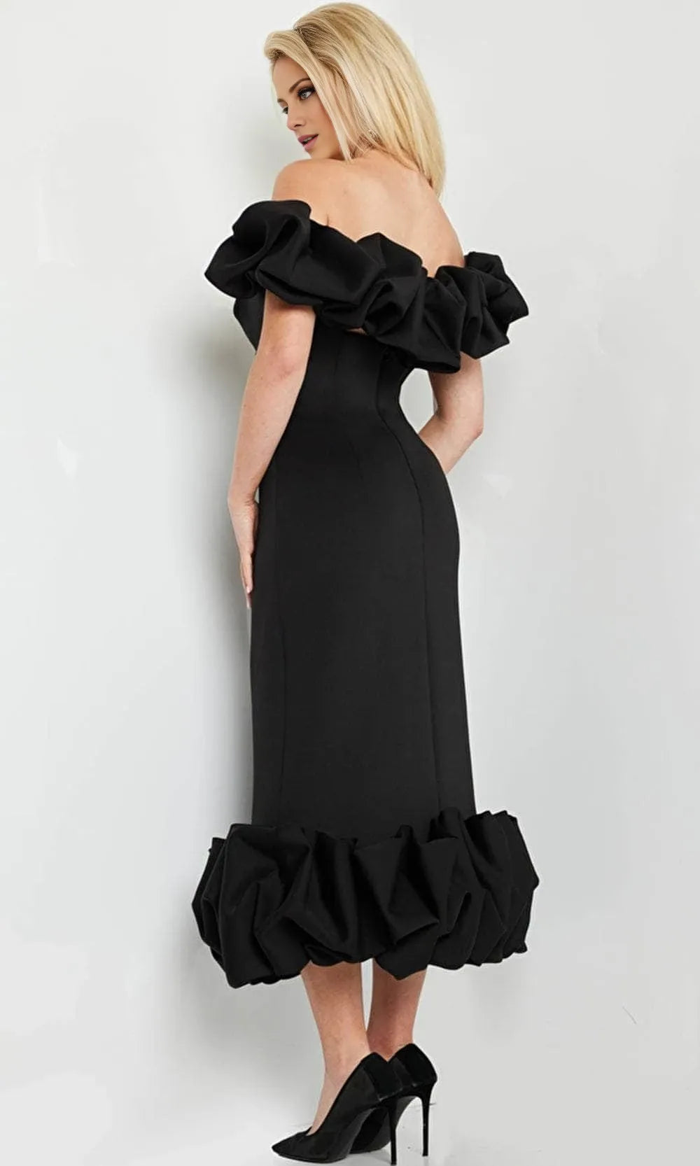 Sweetheart Sleeveless Column Formal Off the shoulder Tea-Length Prom Dress For Sale For Ladies