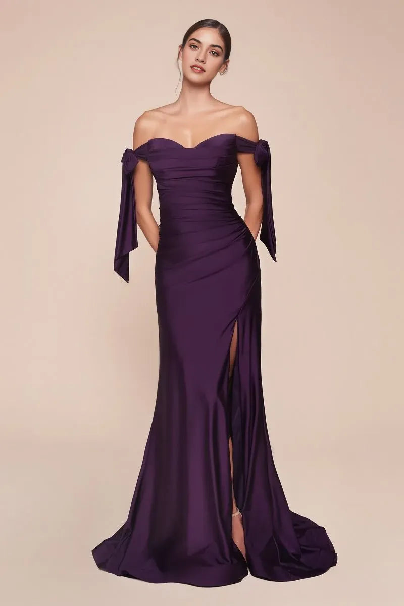 Sweetheart Sleeveless Sheath Fashion Off the shoulder Floor length Prom Dress For Sale For Ladies ﻿