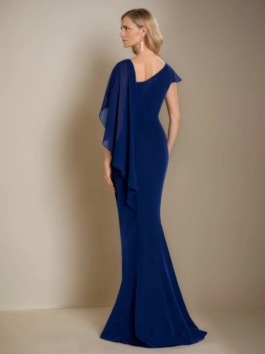 Trumpet Bateau Neck Sleeveless Floor-Length Mother Of The Bride Dresses