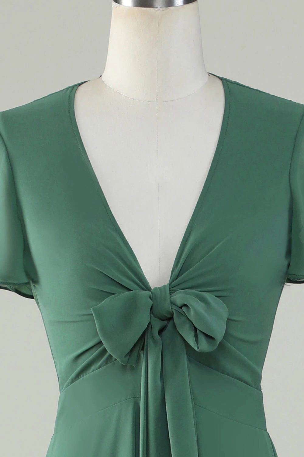 V-Neck Short Sleeves A-Line Elegant Off the shoulder Floor length Party Dress Hot Sale For ladies