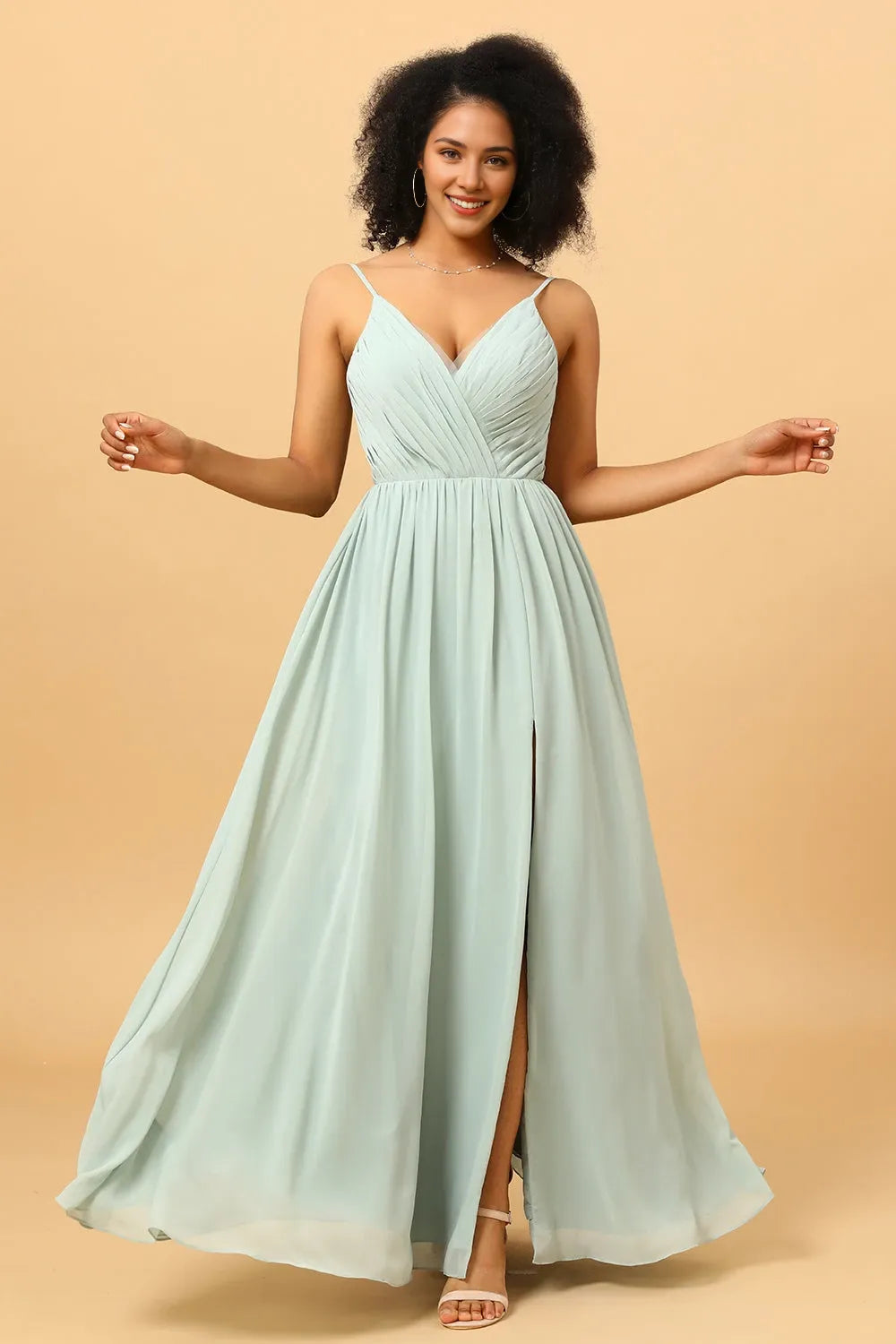 V-Neck Sleeveless A-Line Charming Off the shoulder Floor Length Prom Dress Hot Sale For Ladies