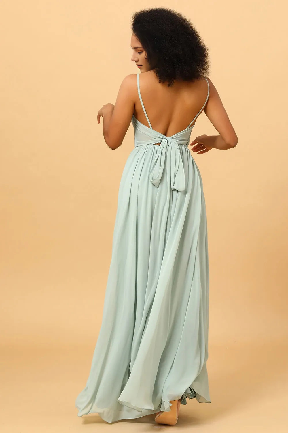V-Neck Sleeveless A-Line Charming Off the shoulder Floor Length Prom Dress Hot Sale For Ladies