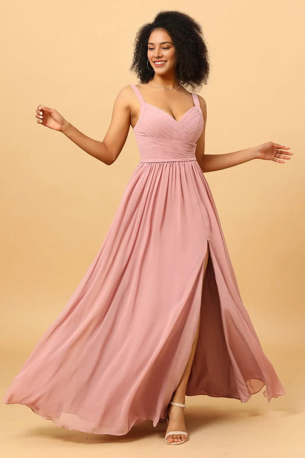 V-Neck Sleeveless A-Line Classic Off the shoulder Floor Length Prom Dress Hot Sale For Ladies