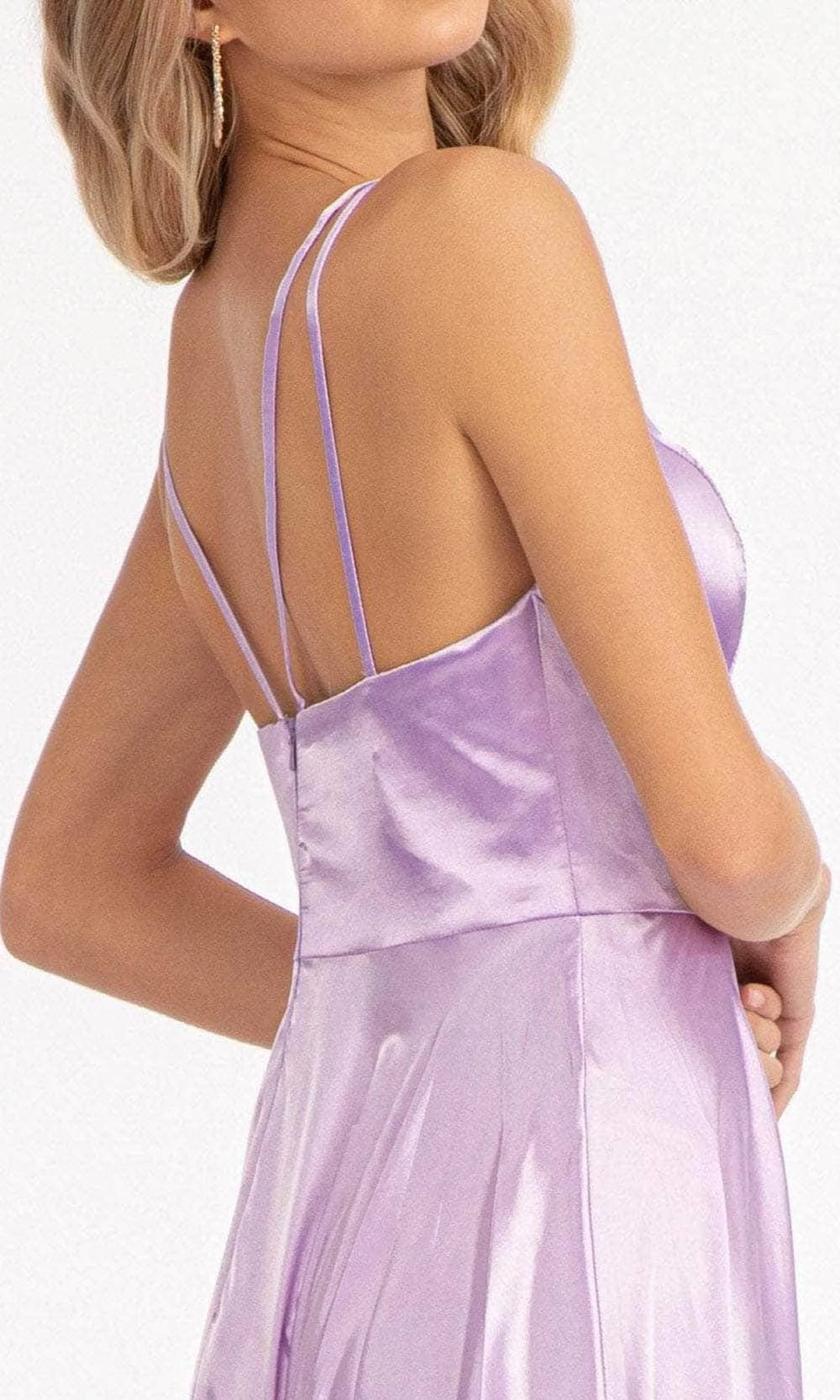 V-Neck Sleeveless A-Line Fashion Off the shoulder Floor Length Prom Dress Hot Sale For Women