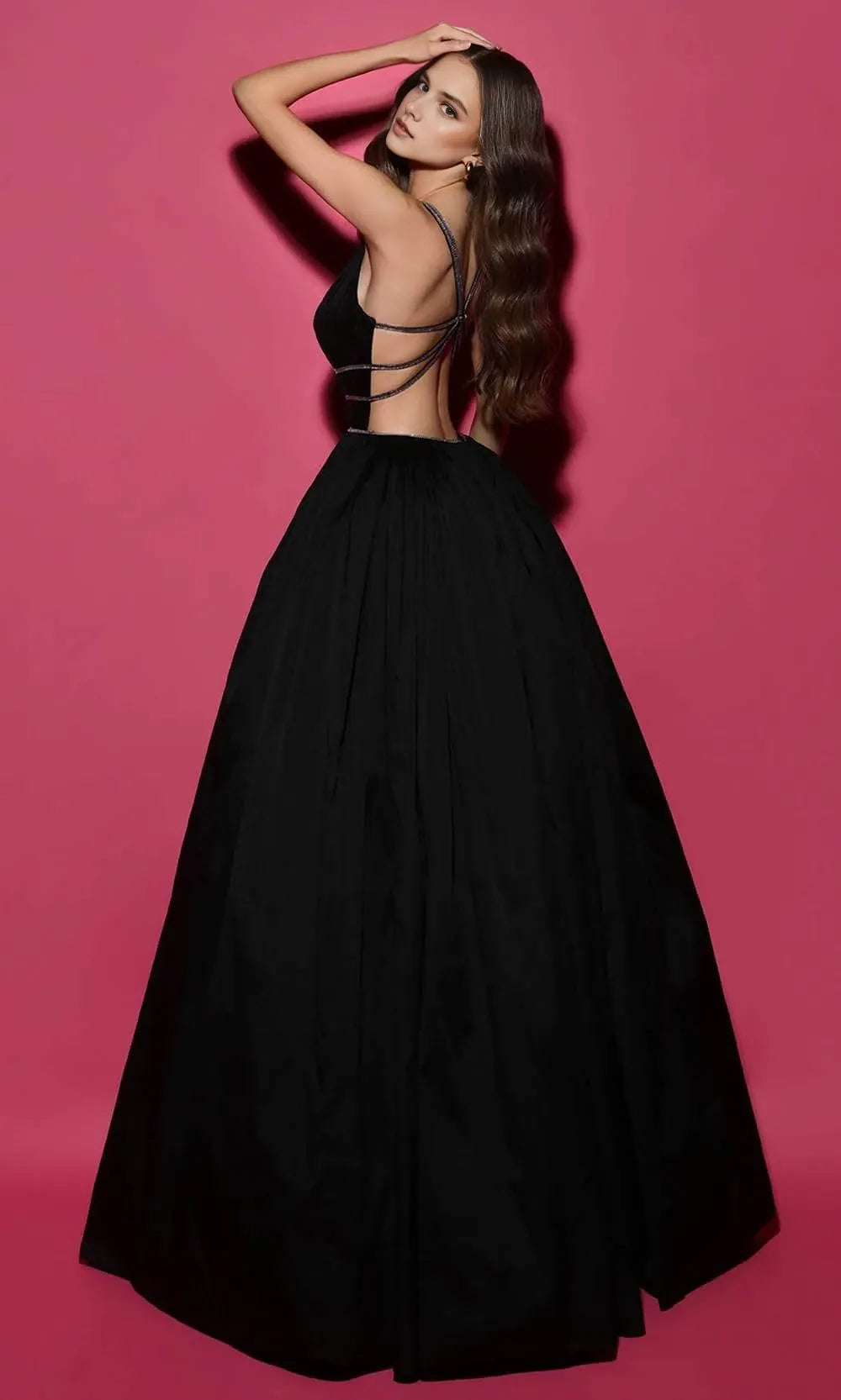 V-Neck Sleeveless A-Line Fashion Off the shoulder Floor length Prom Dress For Sale For Women