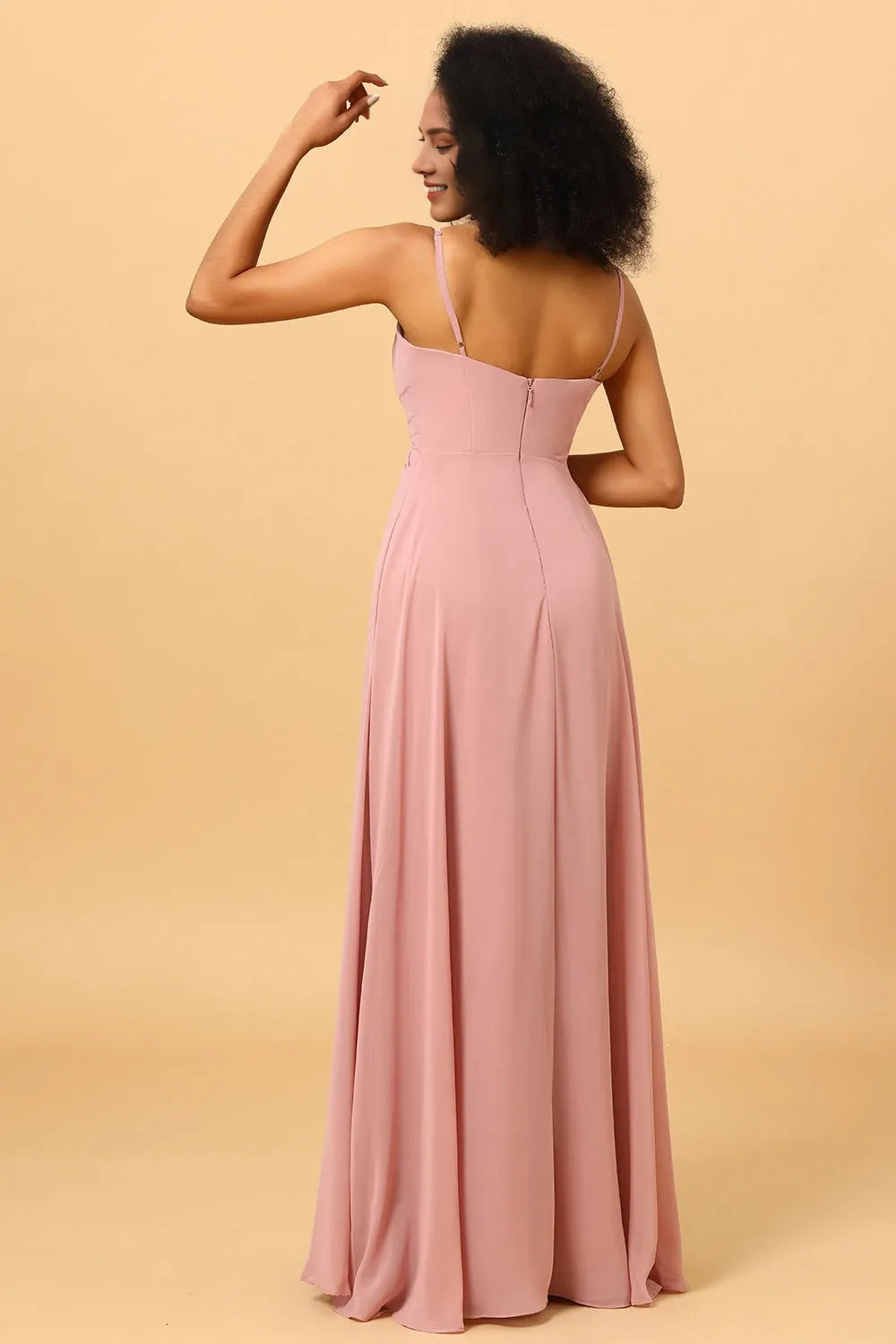 V-Neck Sleeveless A-Line Modern Off the shoulder Floor Length Prom Dress Hot Sale For Ladies
