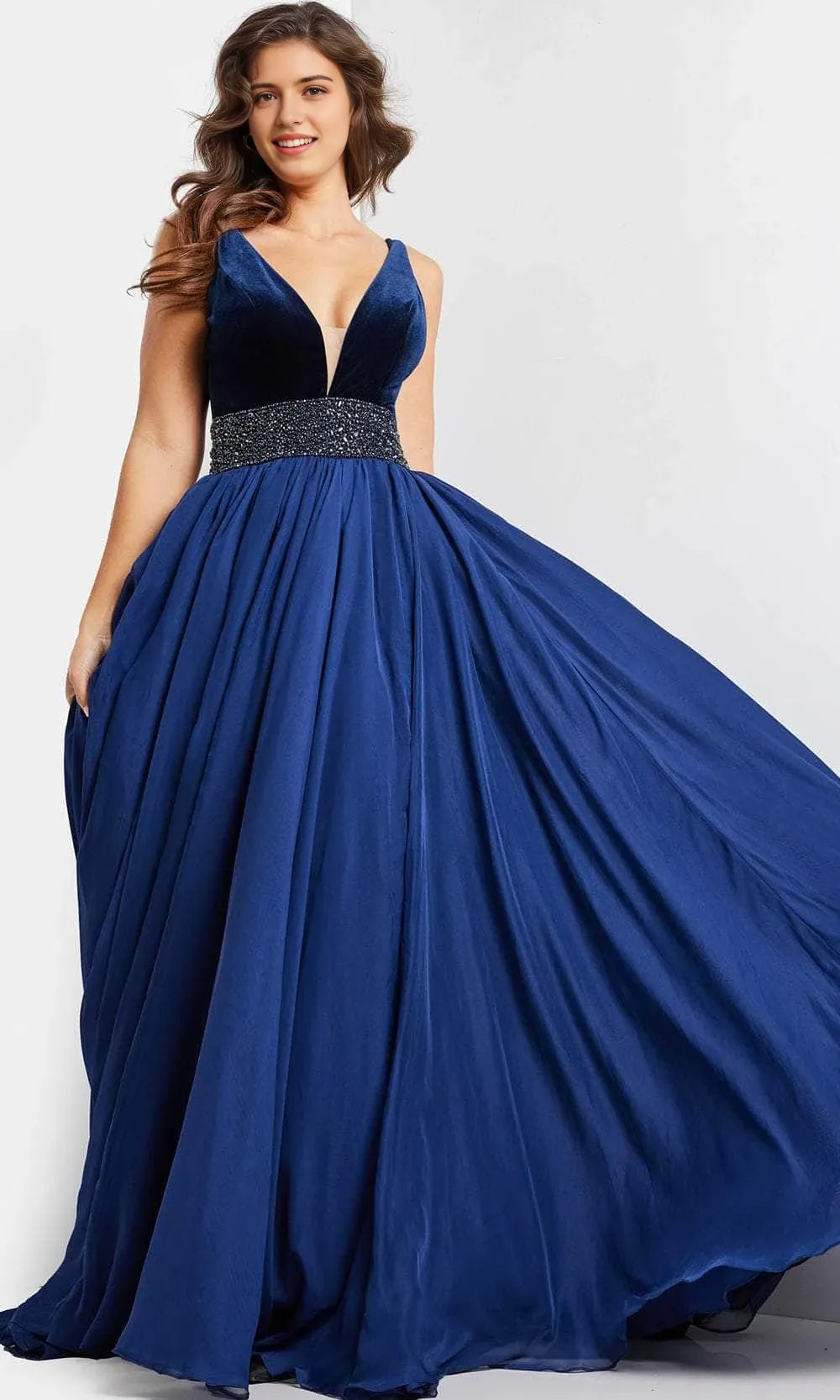 V-Neck Sleeveless A-Line Vintage Off the shoulder Floor Length Prom Dress Hot Sale For Ladies