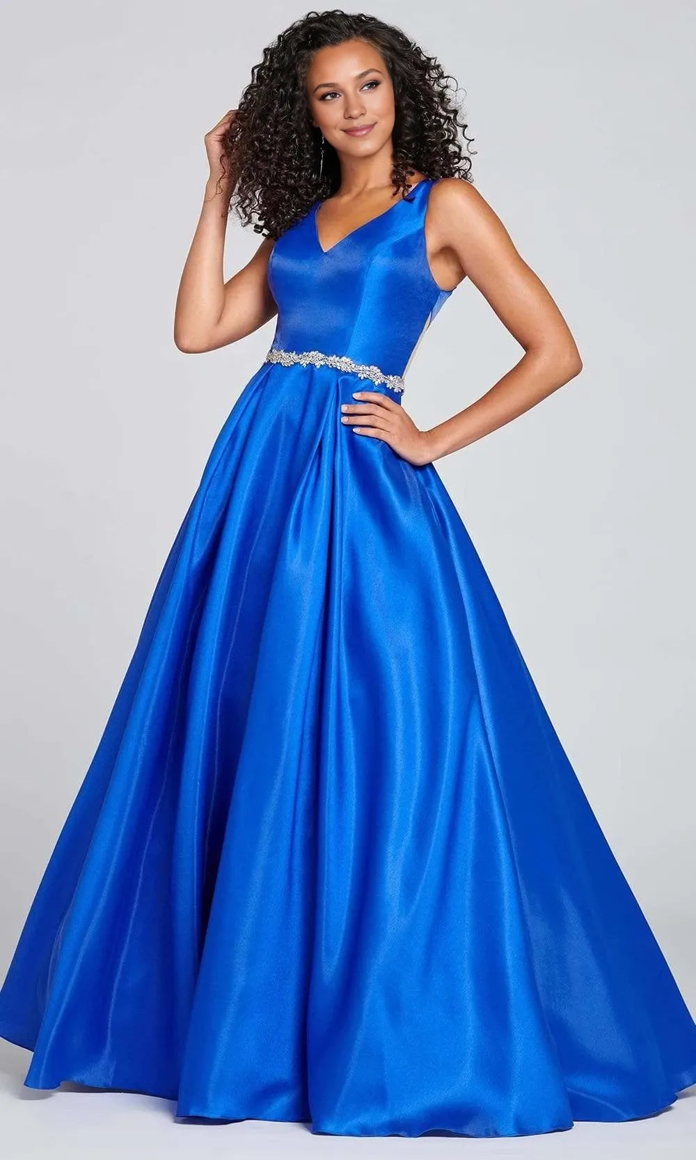 V-Neck Sleeveless A-line Simple Off the shoulder Floor length Prom Dress For Sale For Women