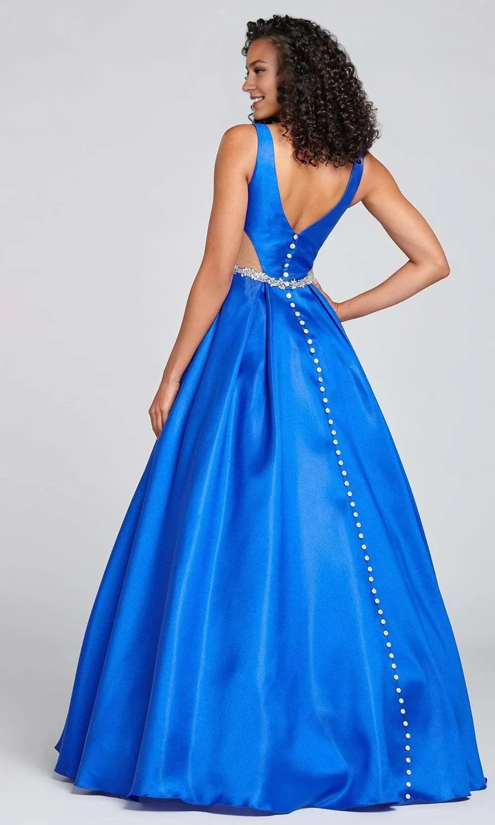 V-Neck Sleeveless A-line Simple Off the shoulder Floor length Prom Dress For Sale For Women