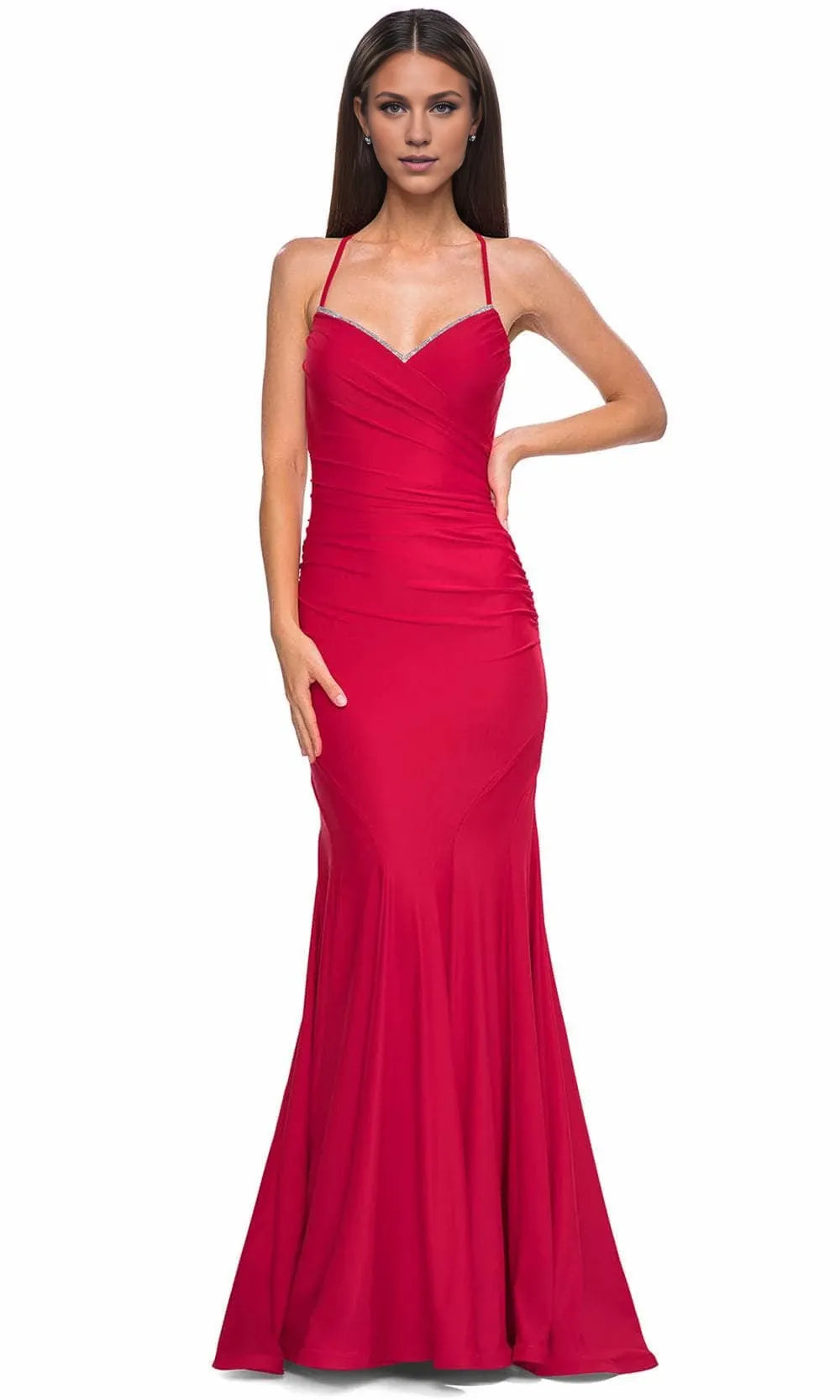 V-Neck Sleeveless Mermaid Trendy Floor length Long Prom Dress For Sale For Women