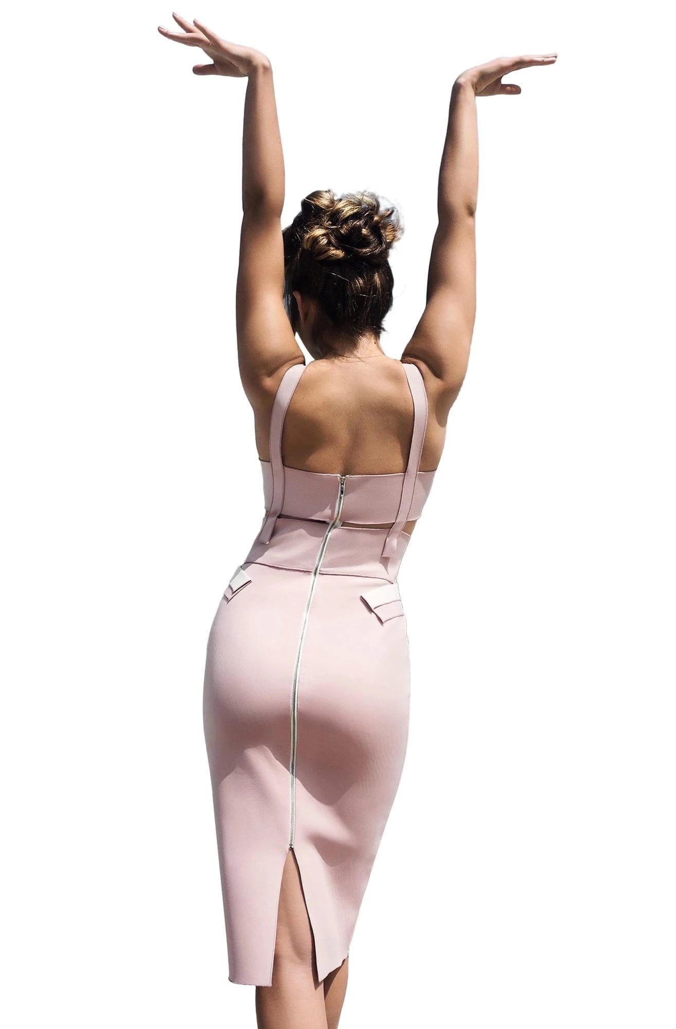 V-Neck SleevelessSheath Fashion Off the shoulder Knee Length Prom Dress Hot Sale For Adults