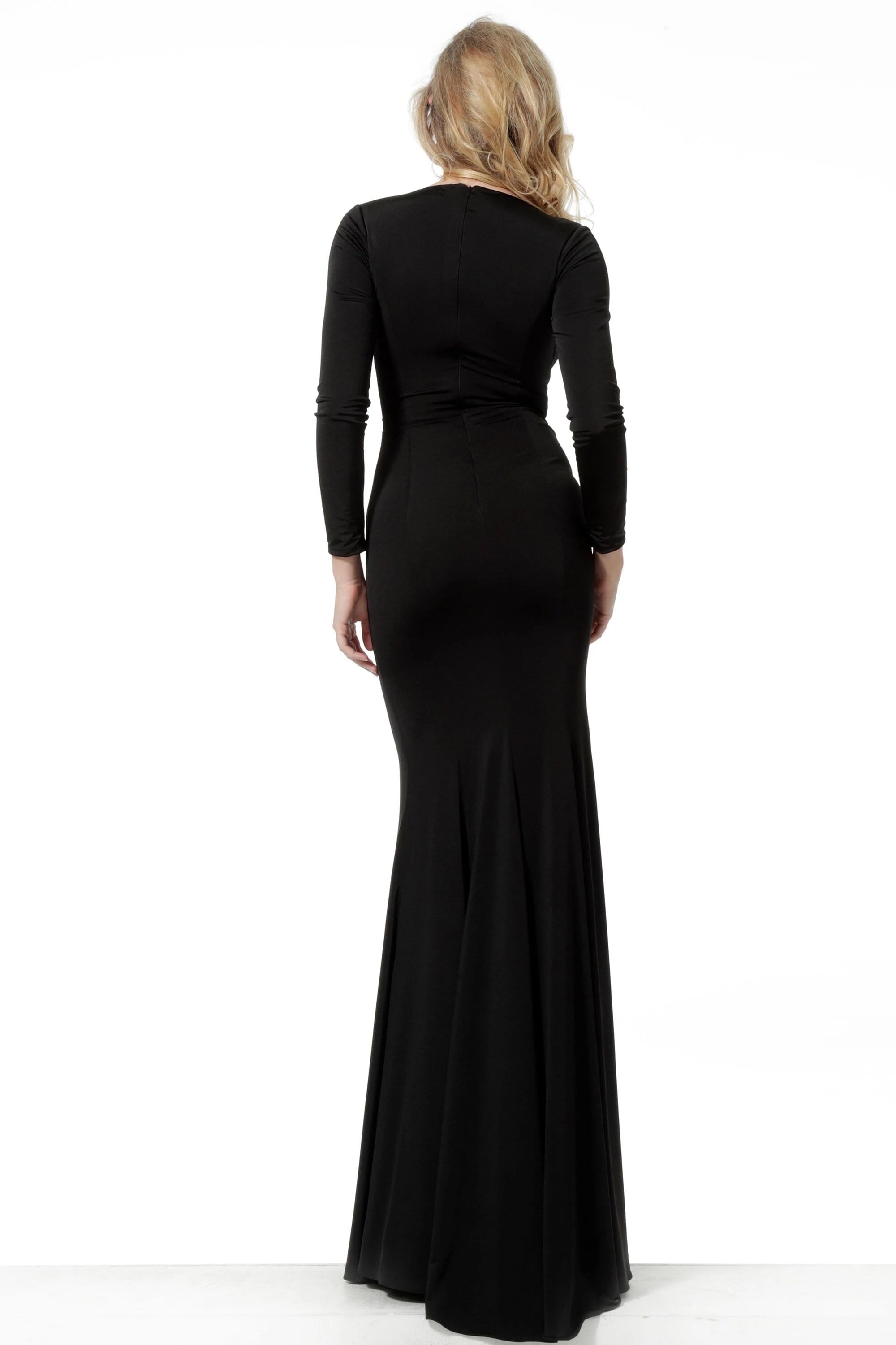 V-neck Long Sleeves Sheath Classic Off the shoulder Floor length Prom Dress For Sale For women