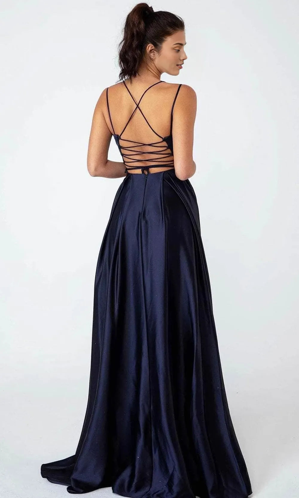V-neck Sleeveless A-line Charming Off the shoulder Floor length Long Prom Dress Hot Sale For Ladies