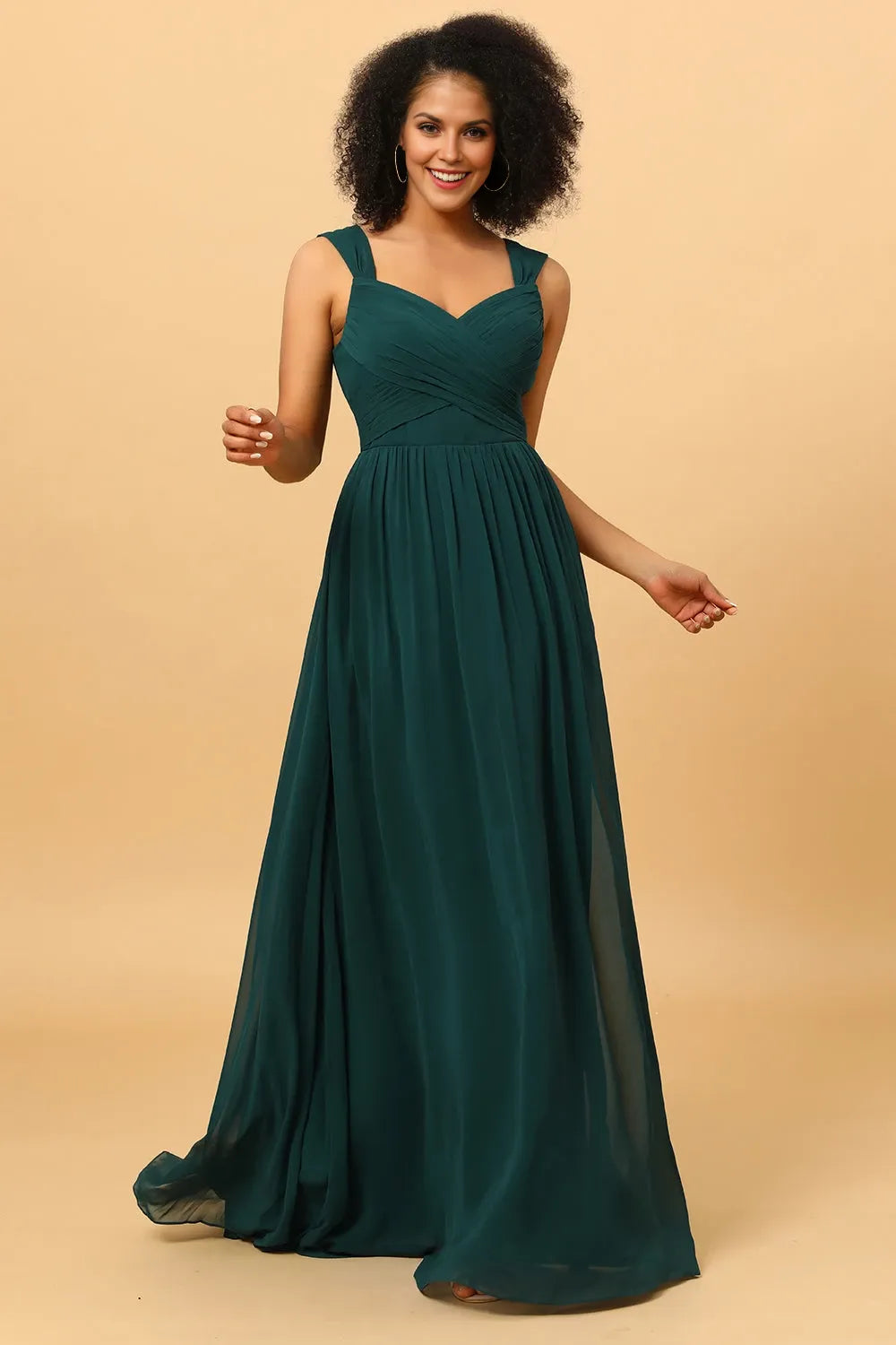 V-neck Sleeveless A-line Simple Off the shoulder Floor length Party Dress Buy For women