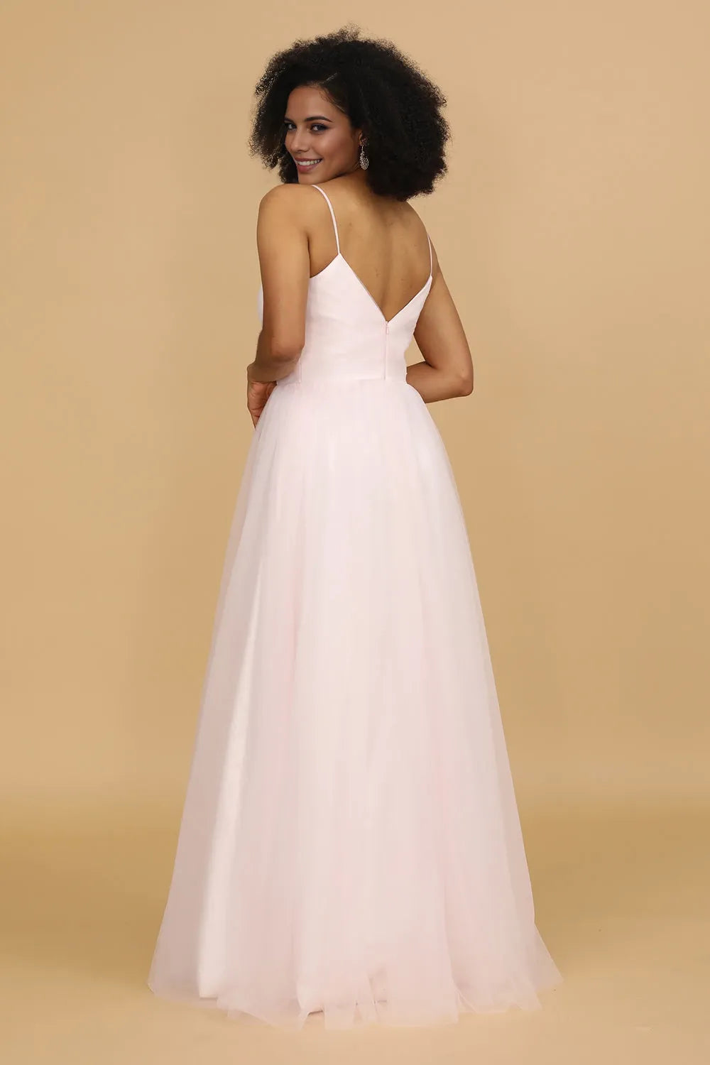 V Neck Sleeveless A-Line Beautiful Off the shoulder Floor Length Prom Dress Hot Sale For Women