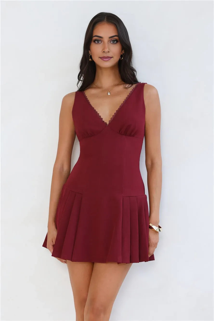 V Neck Sleeveless A-Line Fashion Red Off the shoulder Short Homecoming Dress For Sale For Women