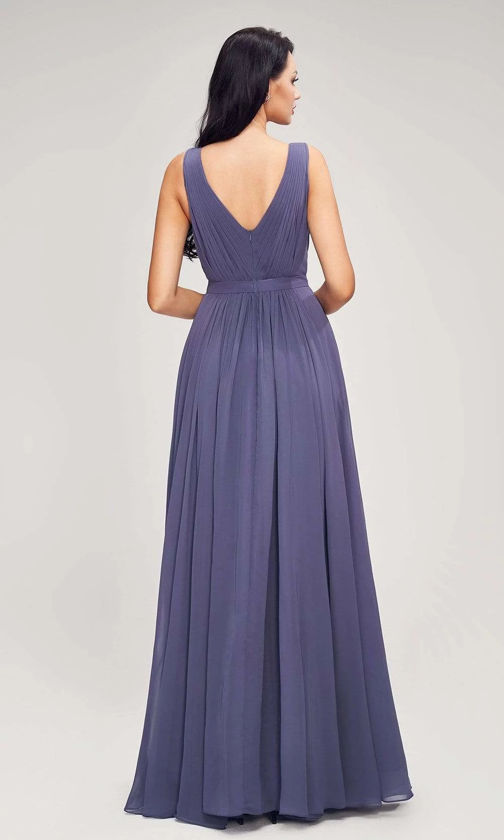 V Neck Sleeveless A-line Simple Off the shoulder Floor length Prom Dress For Sale For Women