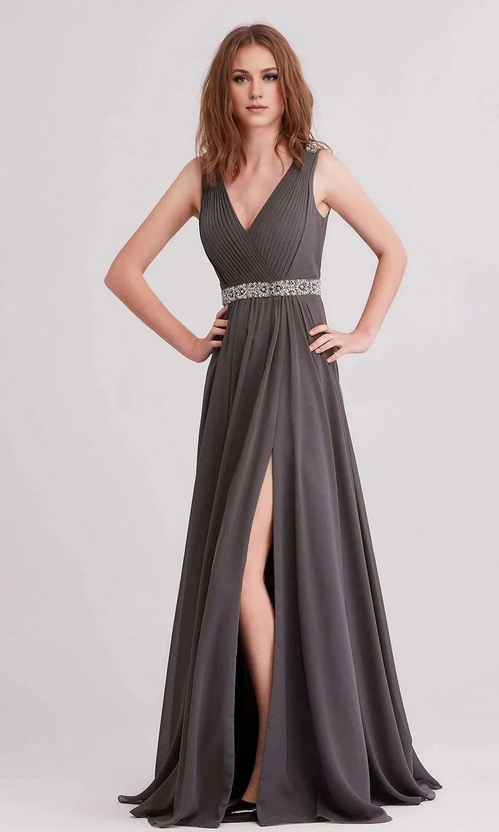 V Neck Sleeveless A-line Trendy Off the shoulder Floor length Prom Dress For Sale For Women