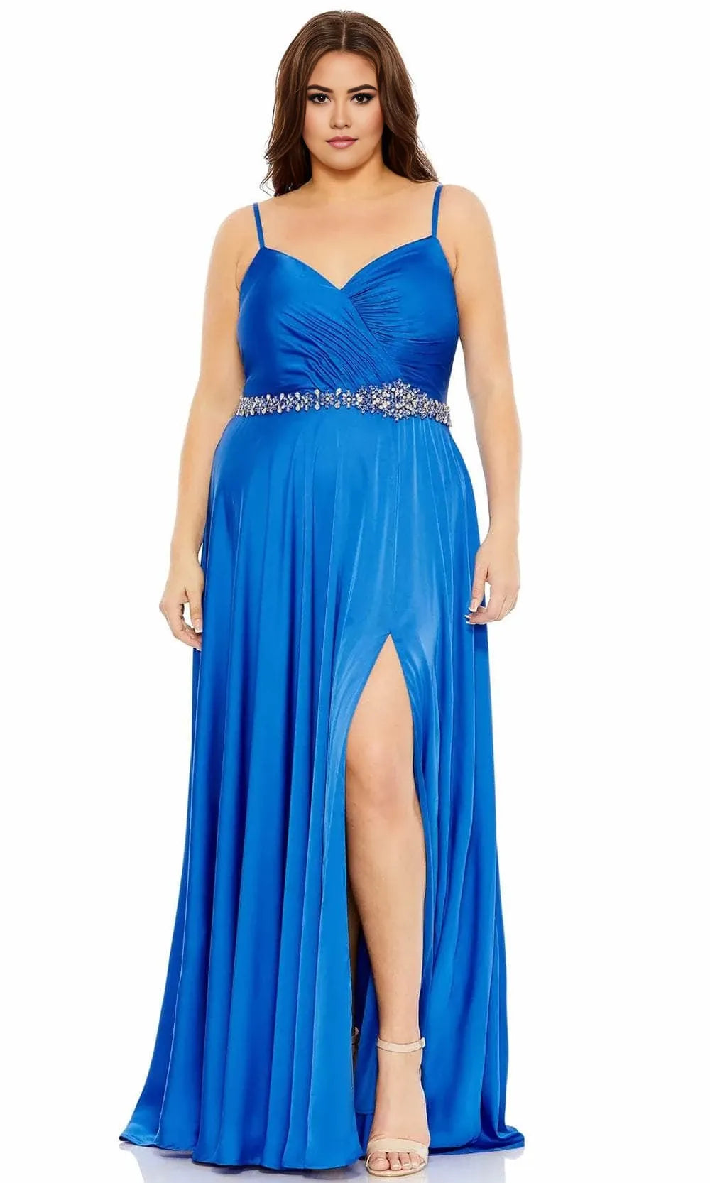 V Neck Sleeveless A Line Simple plus size Floor length Long Prom Dress Hot Sale For Ladies