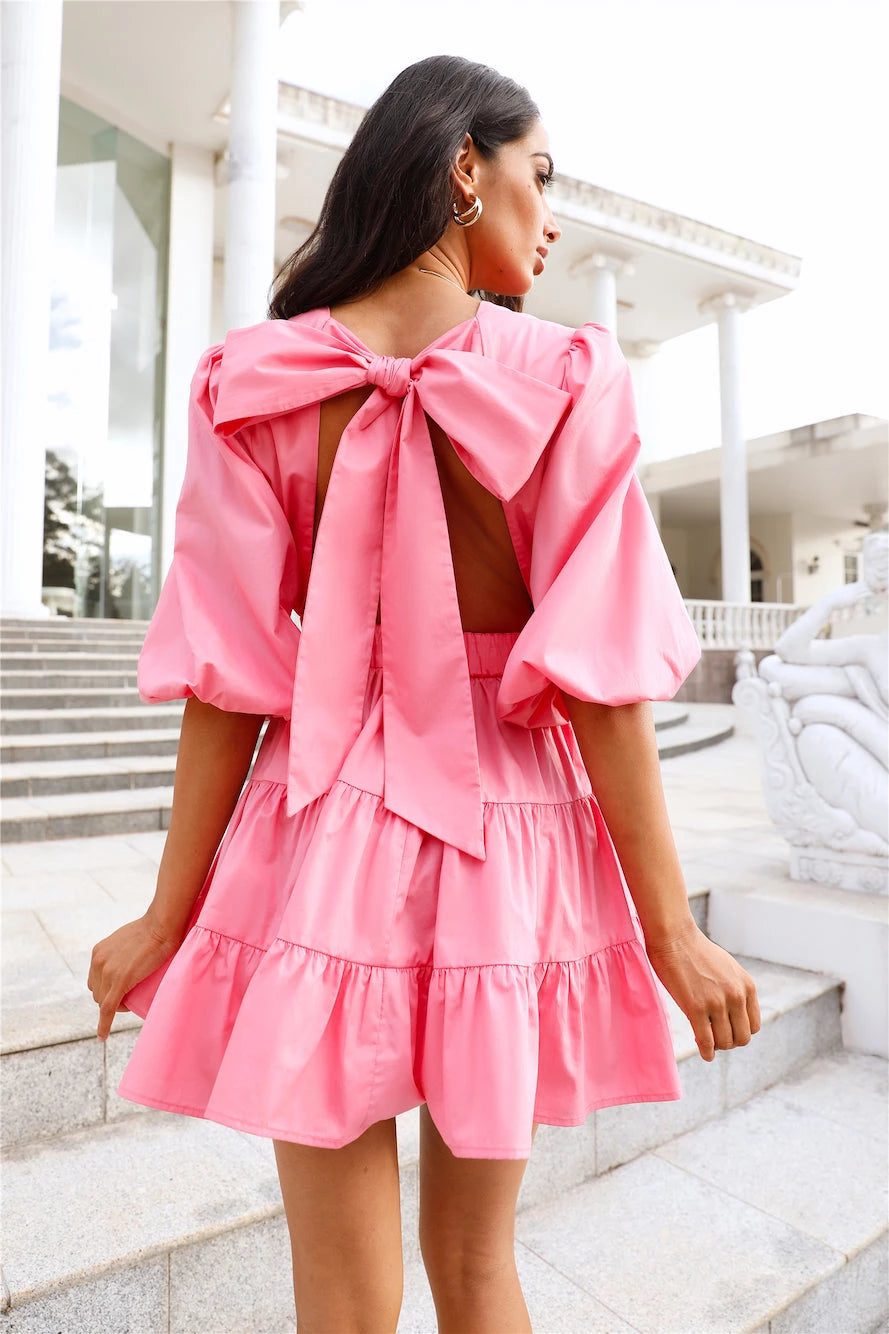 V Neck Sleeveless Half Sleeves A-Line Romantic Off the shoulder Short Homecoming Dress Hot Sale For Female