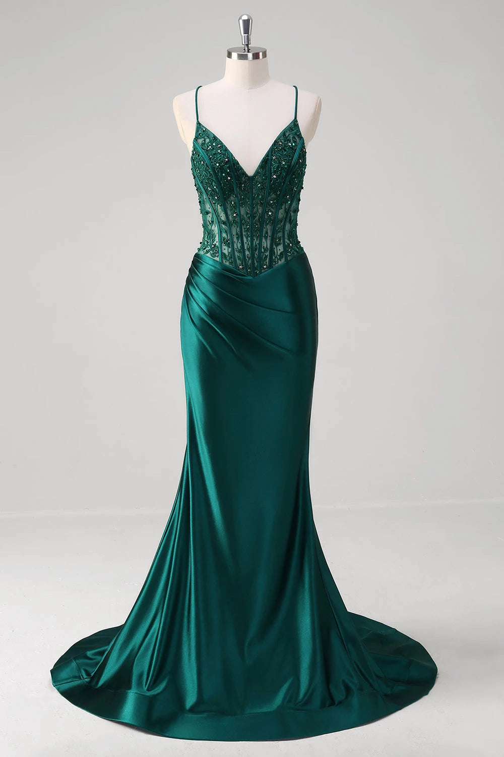 V Neck Sleeveless Mermaid Elegant Off the shoulder Floor Length Prom Dress For Sale For Women