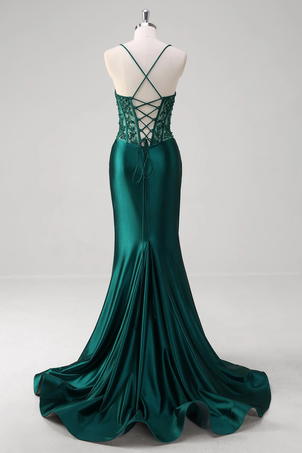V Neck Sleeveless Mermaid Elegant Off the shoulder Floor Length Prom Dress For Sale For Women