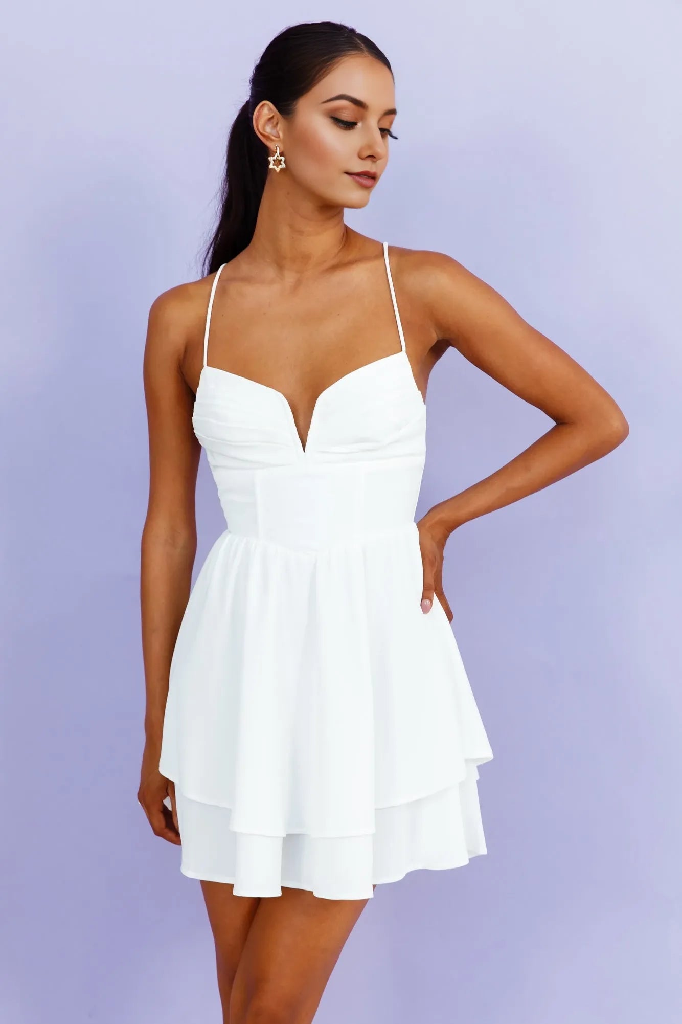 V Neck Sleeveless Sheath Pretty Off the shoulder Short Homecoming Dress Custom For Women