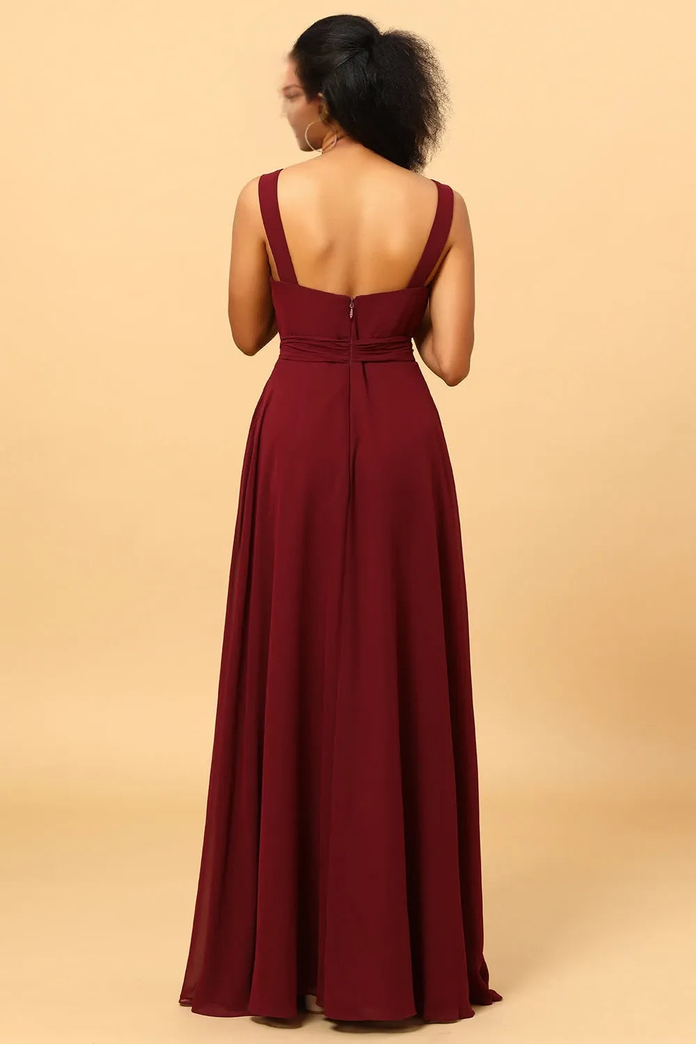 V Neck Sleeveless Sheath Vintage Off the shoulder Floor length Party Dress Hot Sale For women