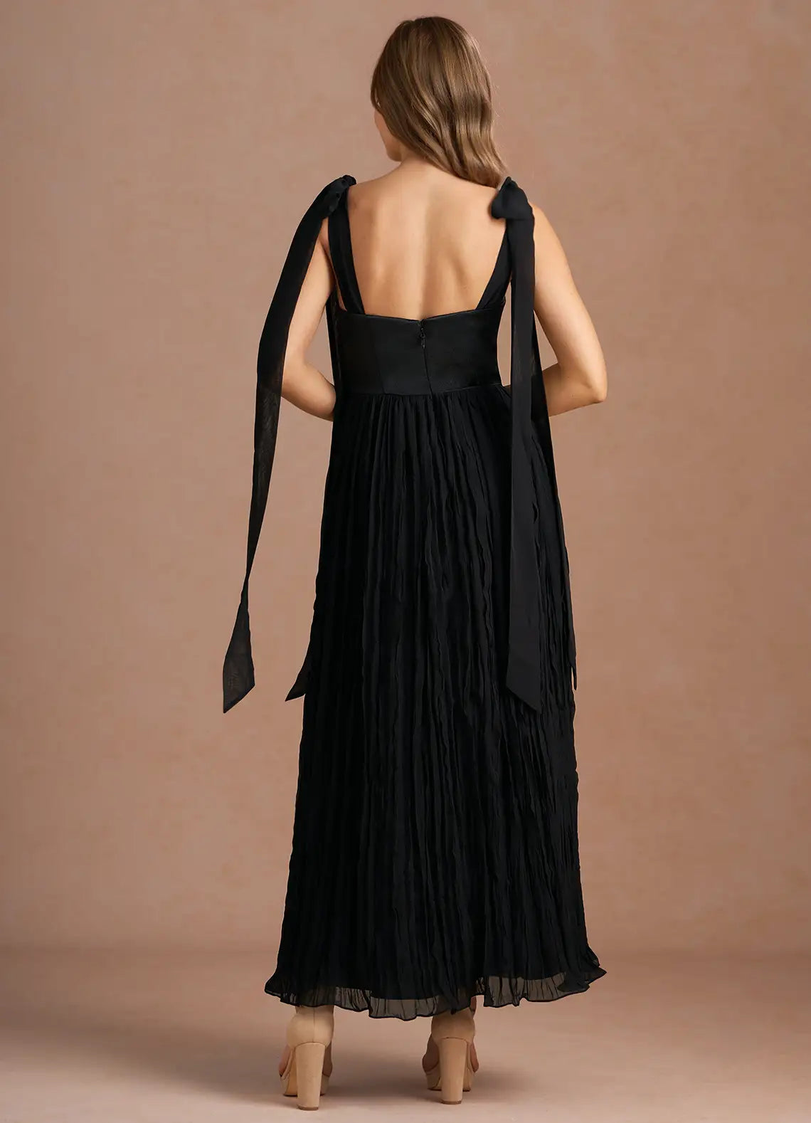 Vibrant A Line Square Neck Sleeveless Open Back Floor Length For Adults Prom Dress