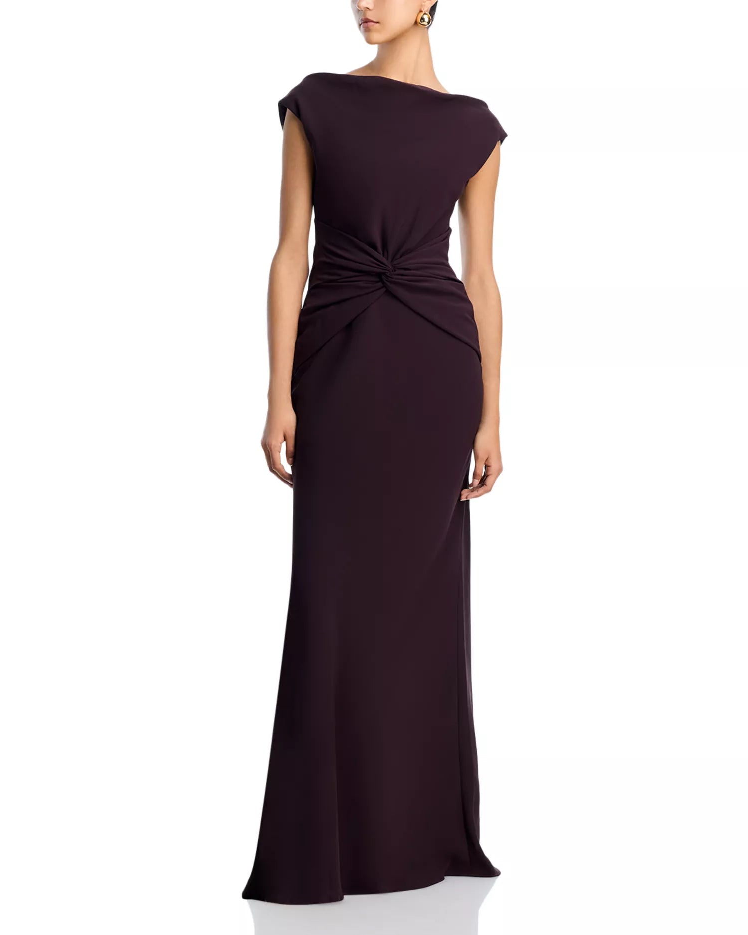 Vibrant Sheath Boat Neck Short Sleeve Open Back Floor Length For Ladies Prom Dress