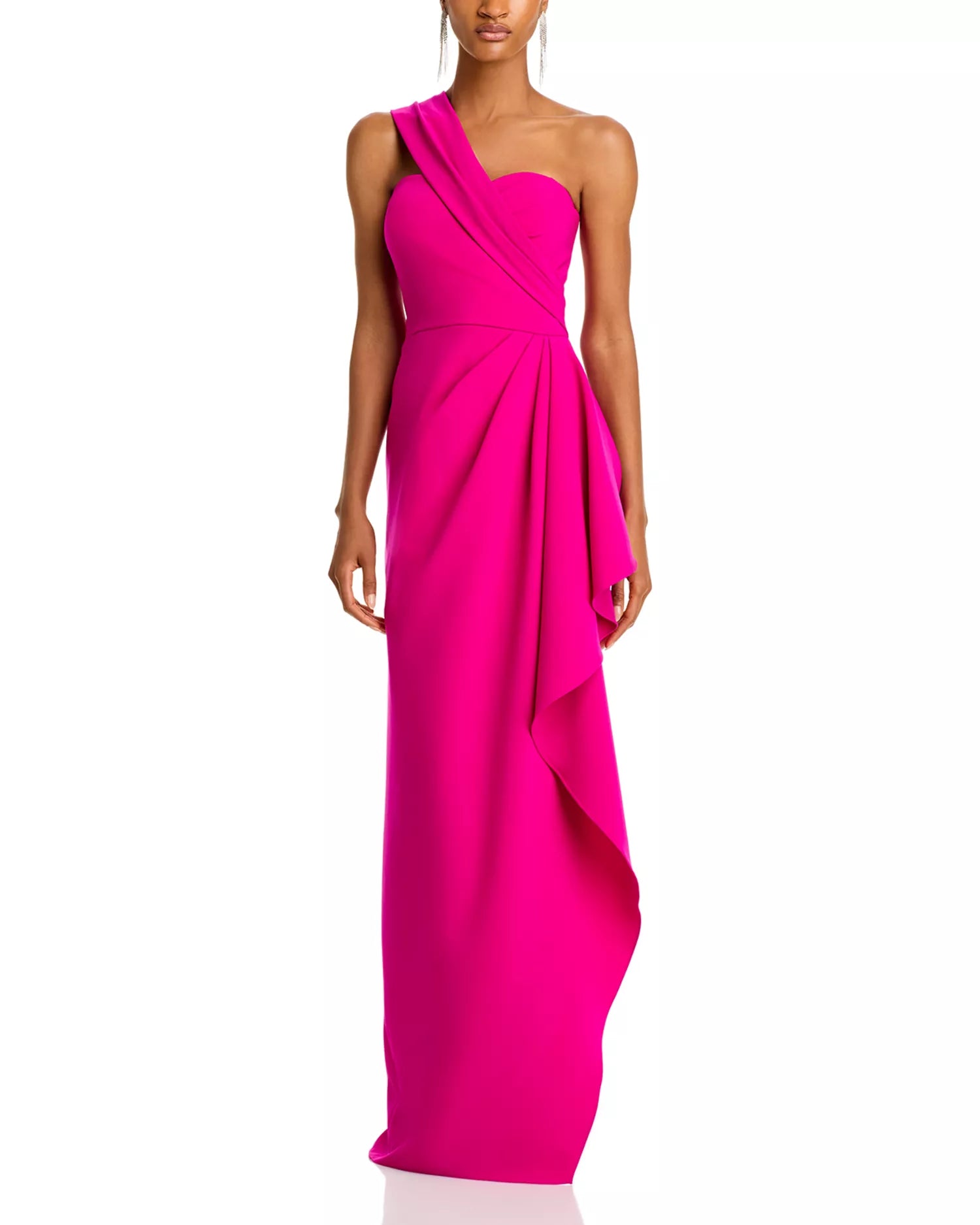Vibrant Sheath One Shoulder Sweetheart Sleeveless Closed Back Floor Length Hot sale Prom Dress