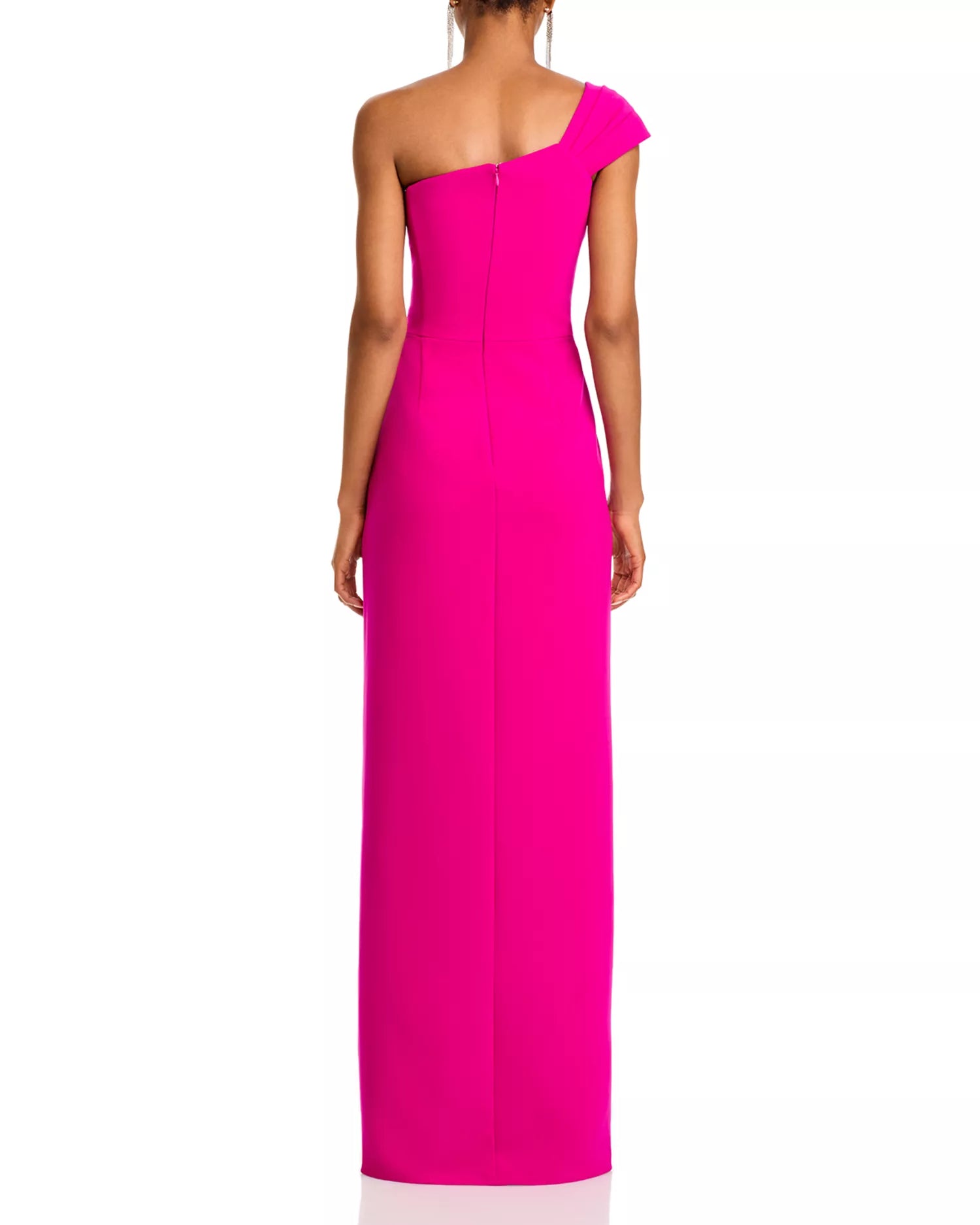 Vibrant Sheath One Shoulder Sweetheart Sleeveless Closed Back Floor Length Hot sale Prom Dress