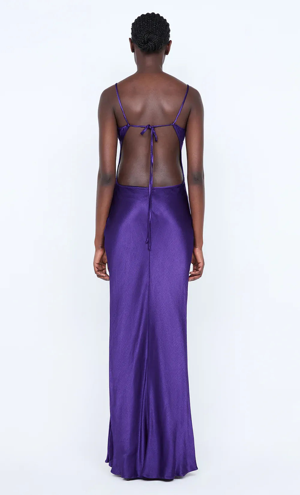 Vibrant Sheath V Neck Spaghetti Strap Tie Back Floor Length For Women Evening Dress