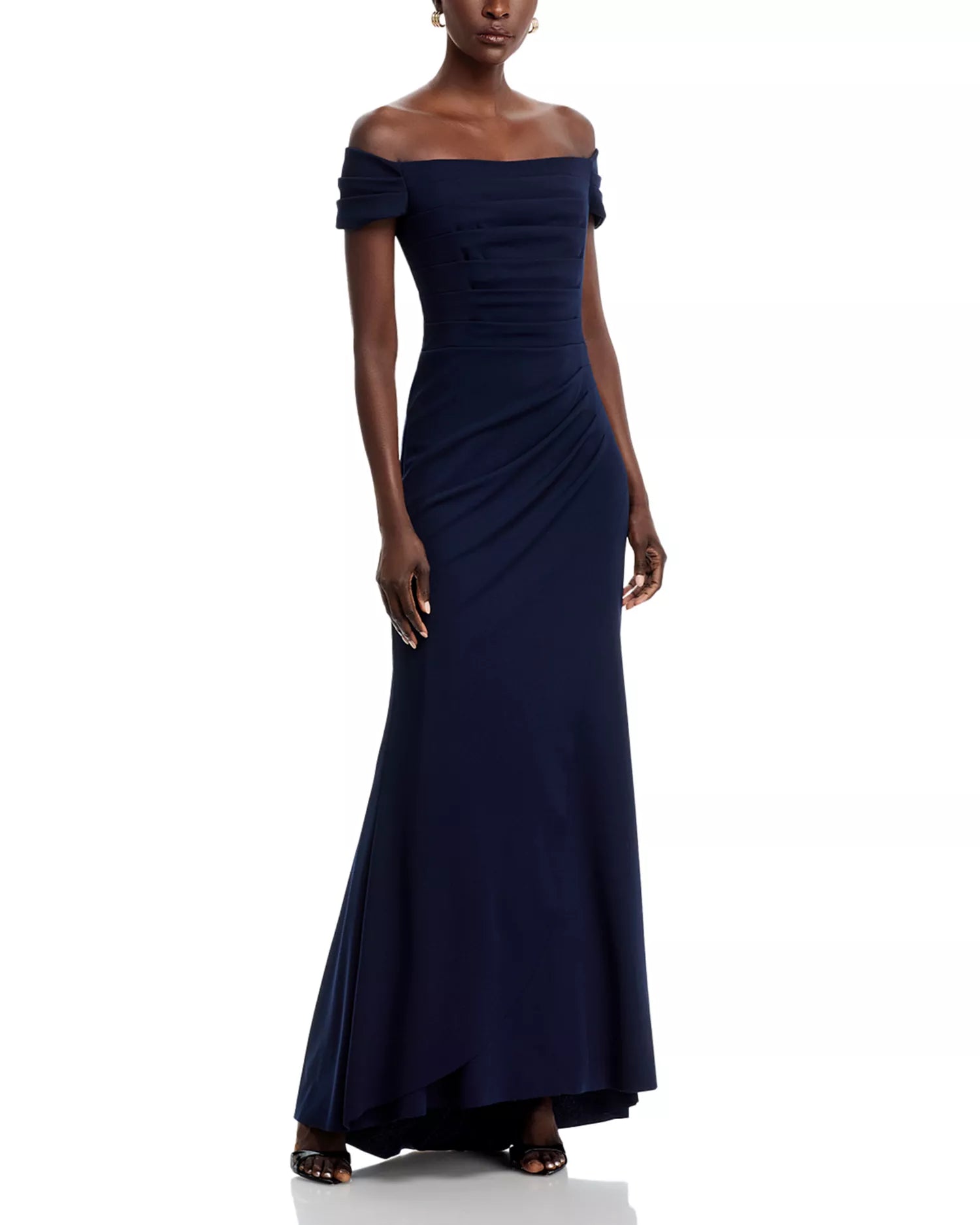 Vibrant Trumpet Off the Shoulder Short Sleeve Open Back Floor Length For Women Prom Dress