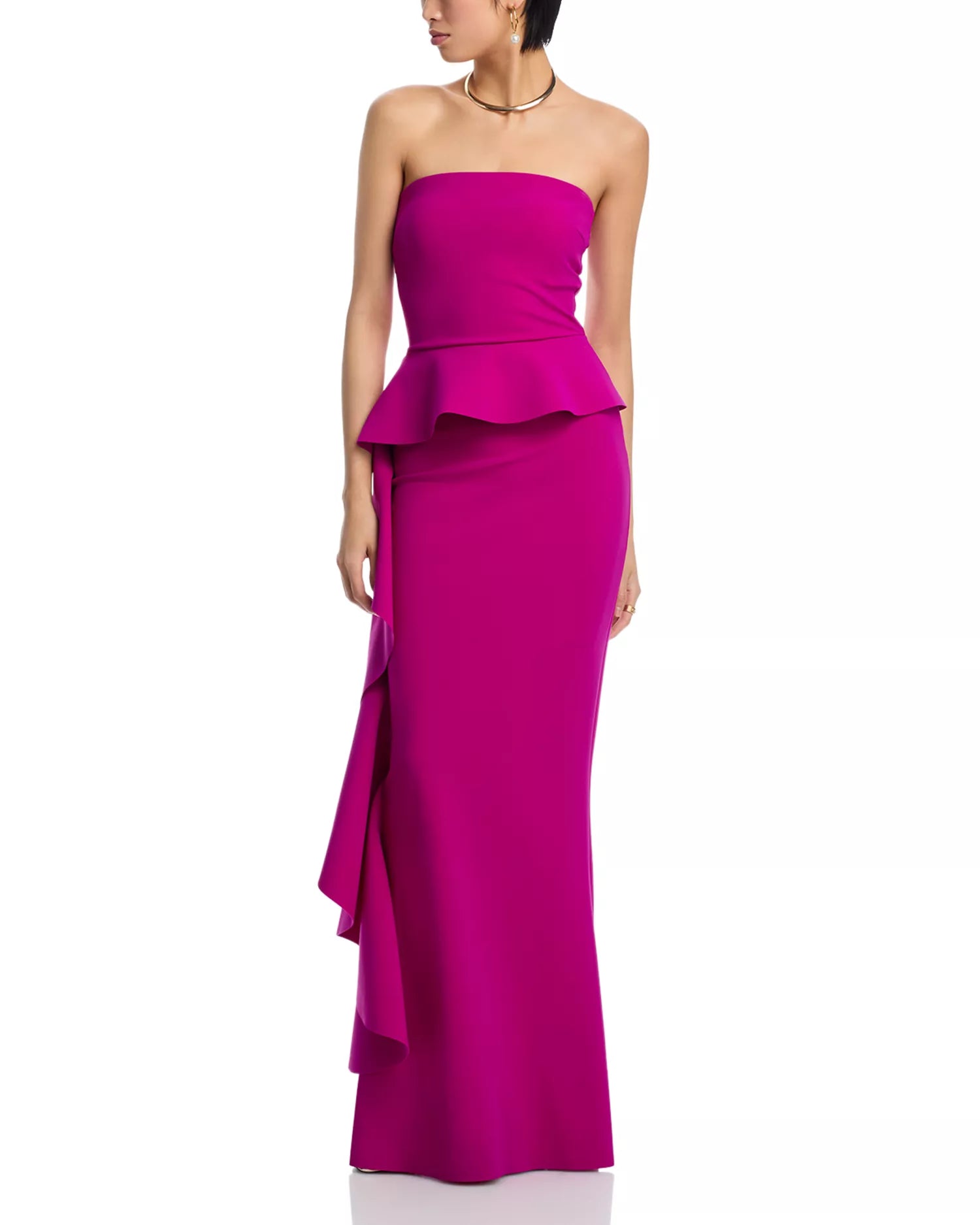 Vibrant Trumpet Strapless Sleeveless Open Back Floor Length For Sale Prom Dress