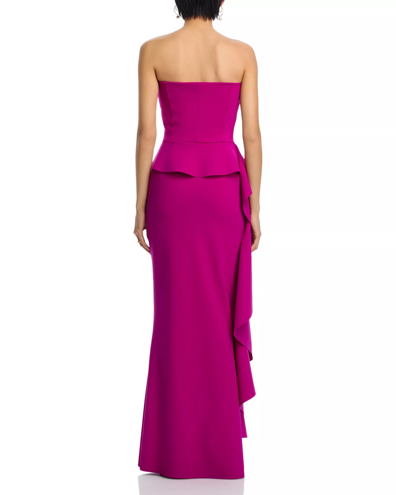 Vibrant Trumpet Strapless Sleeveless Open Back Floor Length For Sale Prom Dress