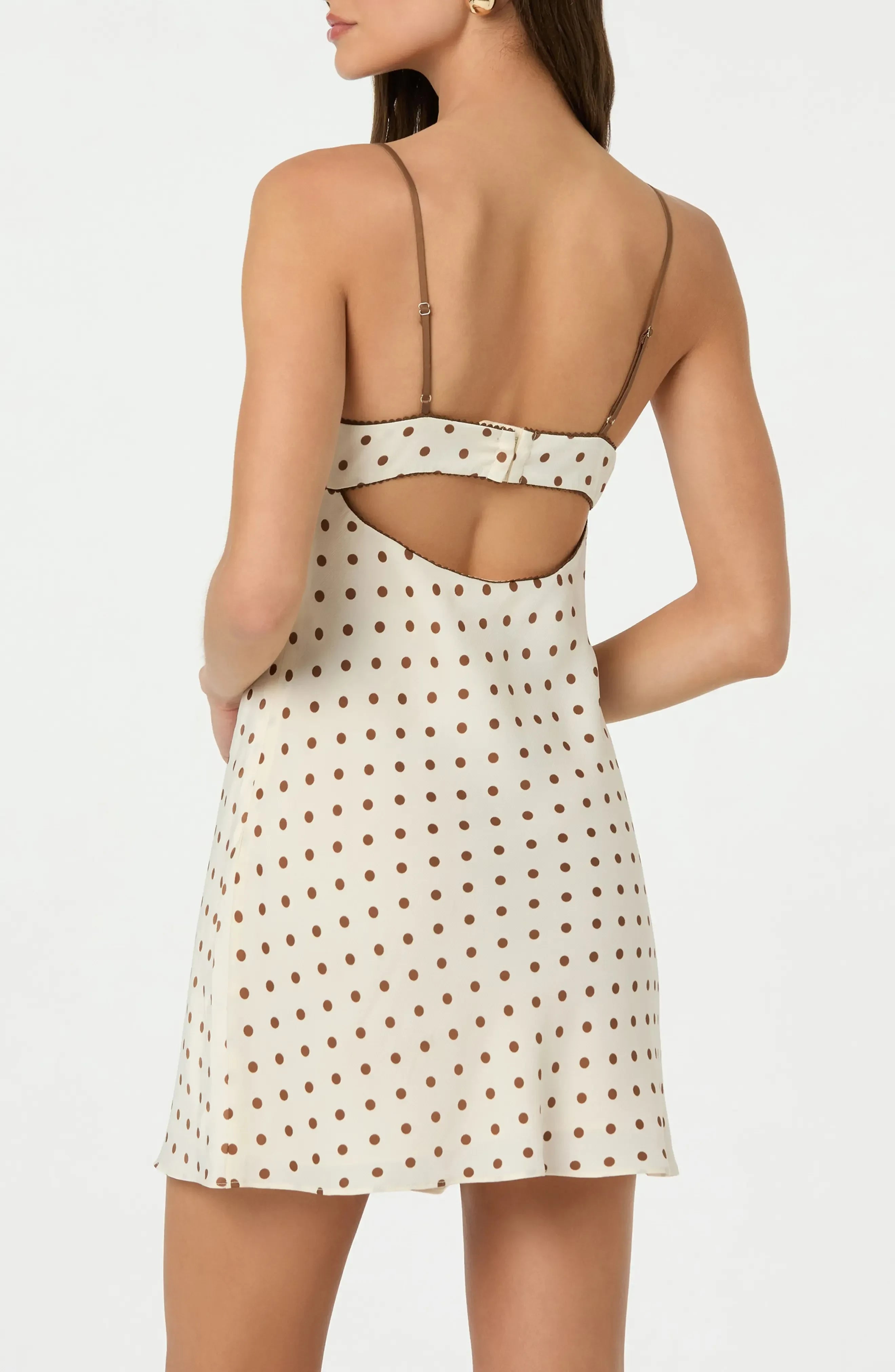 Vintage Polka Dot Sweetheart Neck Sleeveless Cutout Back Short Length Homecoming Dress