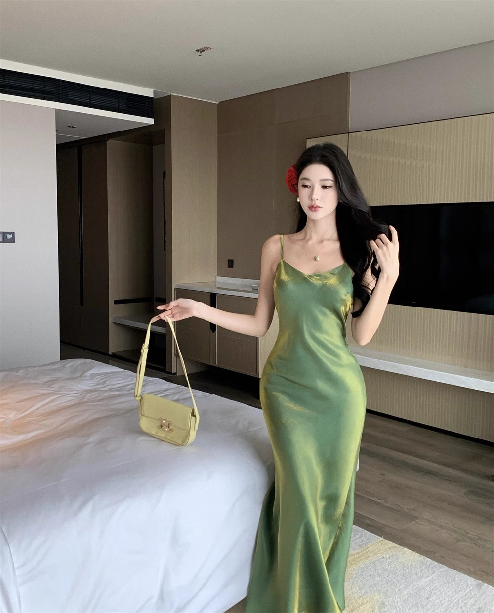 Vintage Spaghetti Strap Mermaid Long Summer Dresses Prom Dress Party Dress Cocktail Dress Homecoming Dress Evening Dress