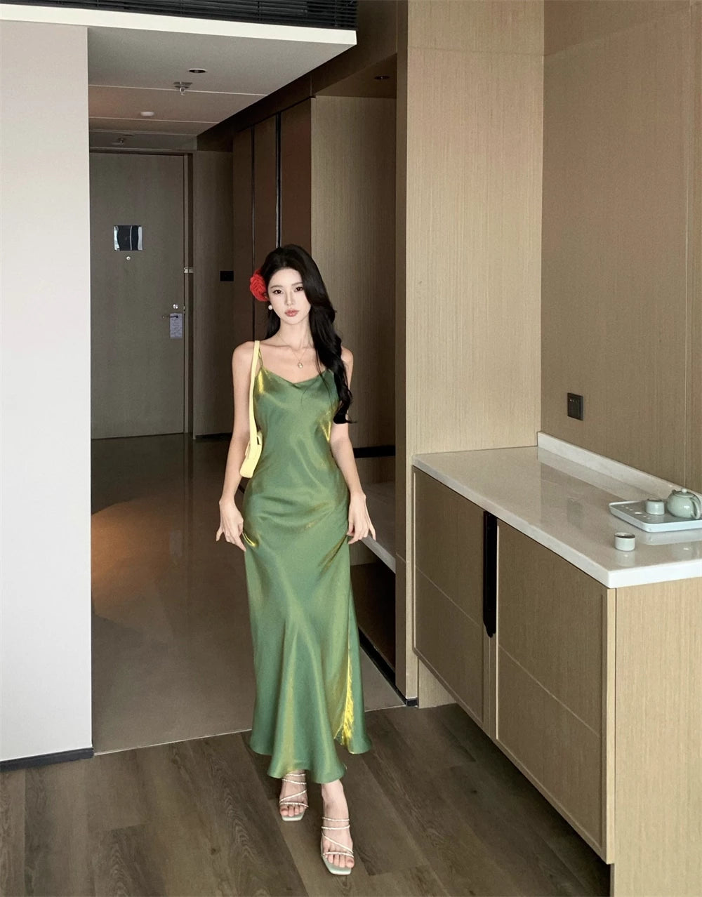 Vintage Spaghetti Strap Mermaid Long Summer Dresses Prom Dress Party Dress Cocktail Dress Homecoming Dress Evening Dress